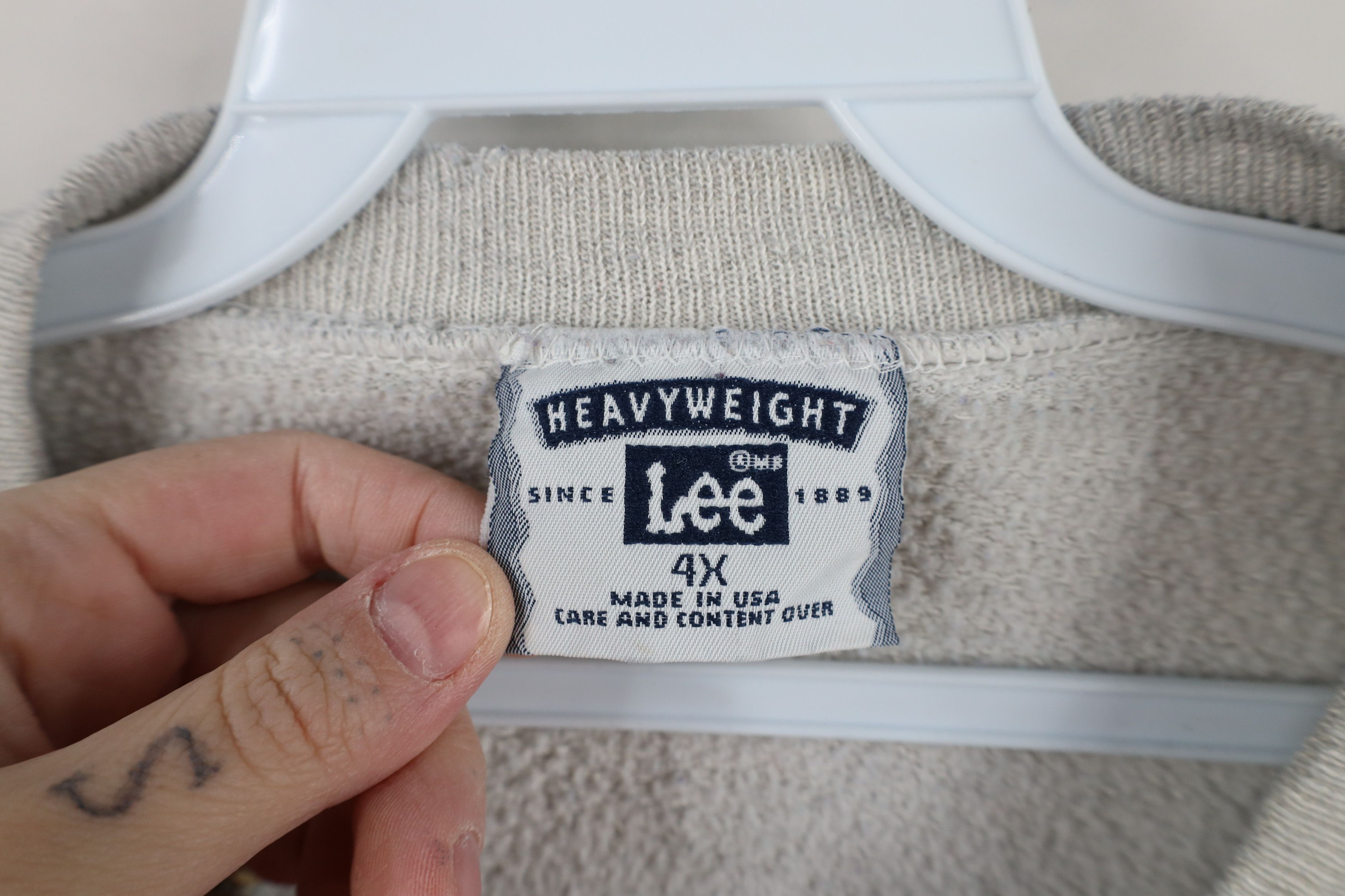 Vintage Vintage 90s Streetwear Blank Crewneck Sweatshirt Gray USA Size US XXL / EU 58 / 5 - 8 Thumbnail