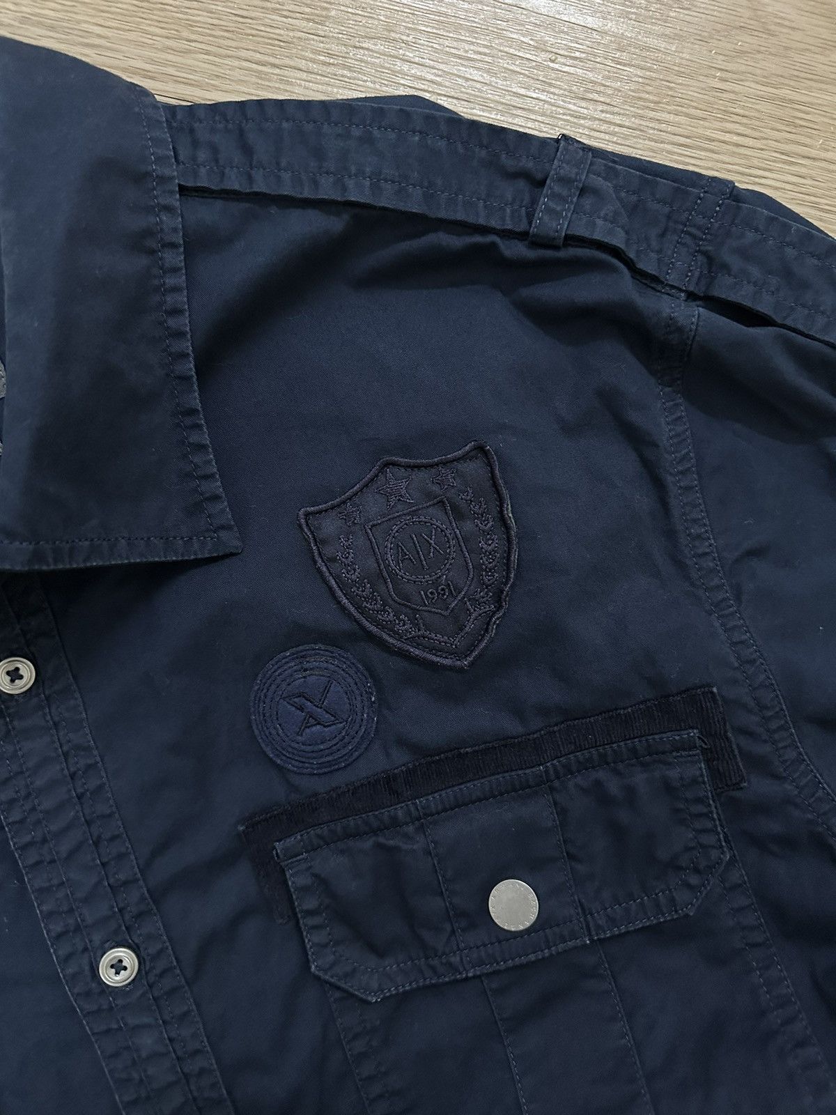 Armani Exchange × Beauty Beast Rare And Beautiful Armani Exchange Double Pocket Work Shirt Size US XL / EU 56 / 4 - 6 Thumbnail