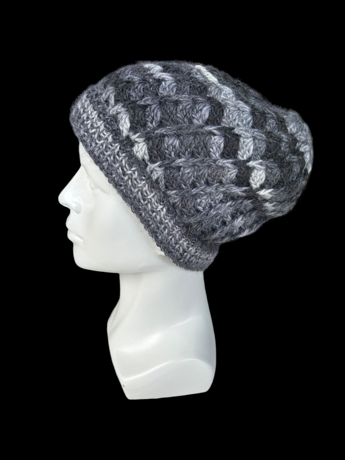 Japanese Brand × Kapital × Vintage Crochet Knitted Reversible Handmade Beanie Hats Rare☠️☠️ Size ONE SIZE - 2 Thumbnail