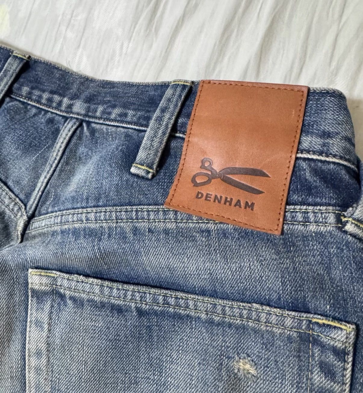 DENHAM DENHAM 24SS Jumbo Japanese wash distressed patch denim jeans Size US 32 / EU 48 - 5 Thumbnail