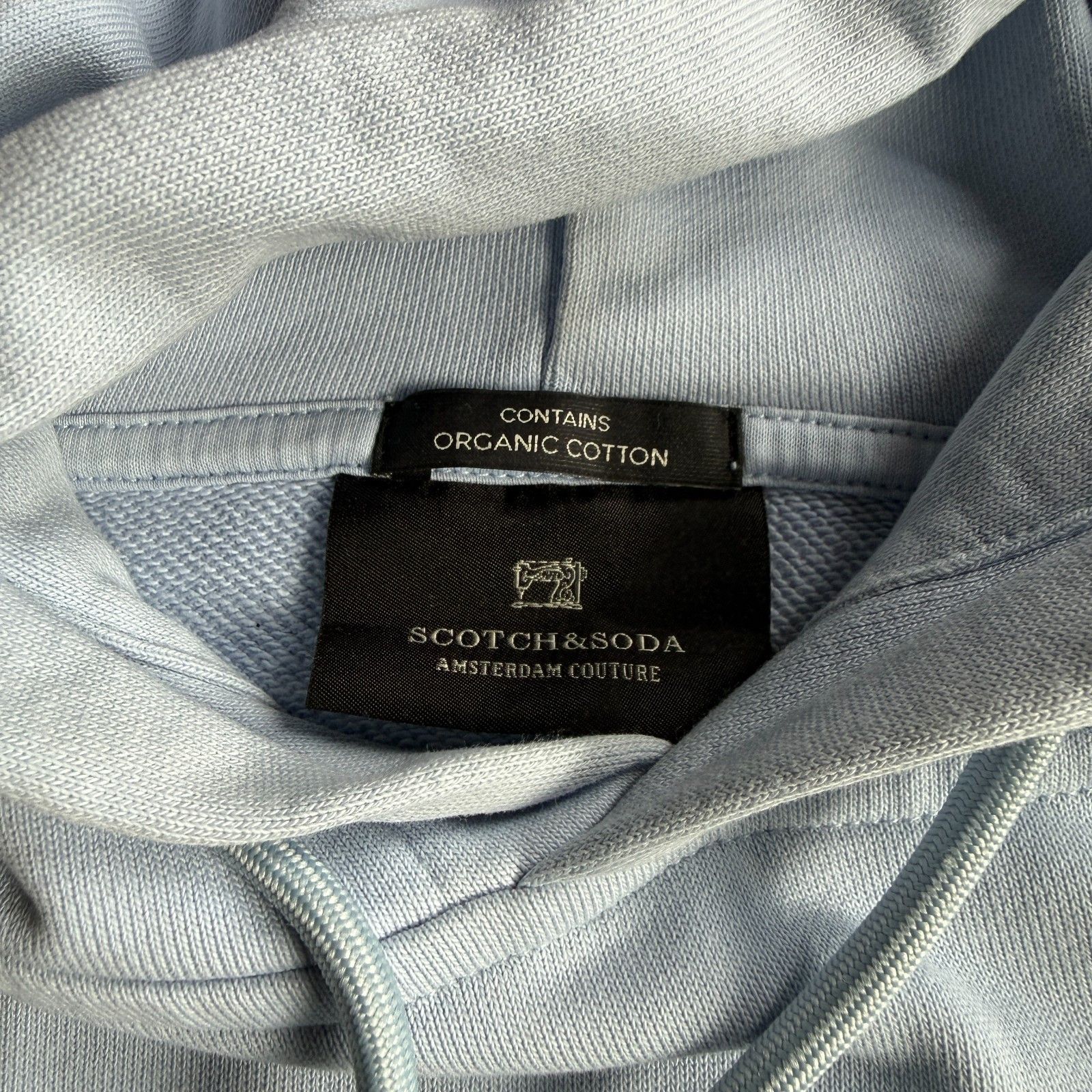 Scotch & Soda Scotch & Soda Light Blue Cotton Pullover Hoodie Size US M / EU 48-50 / 2 - 2 Thumbnail