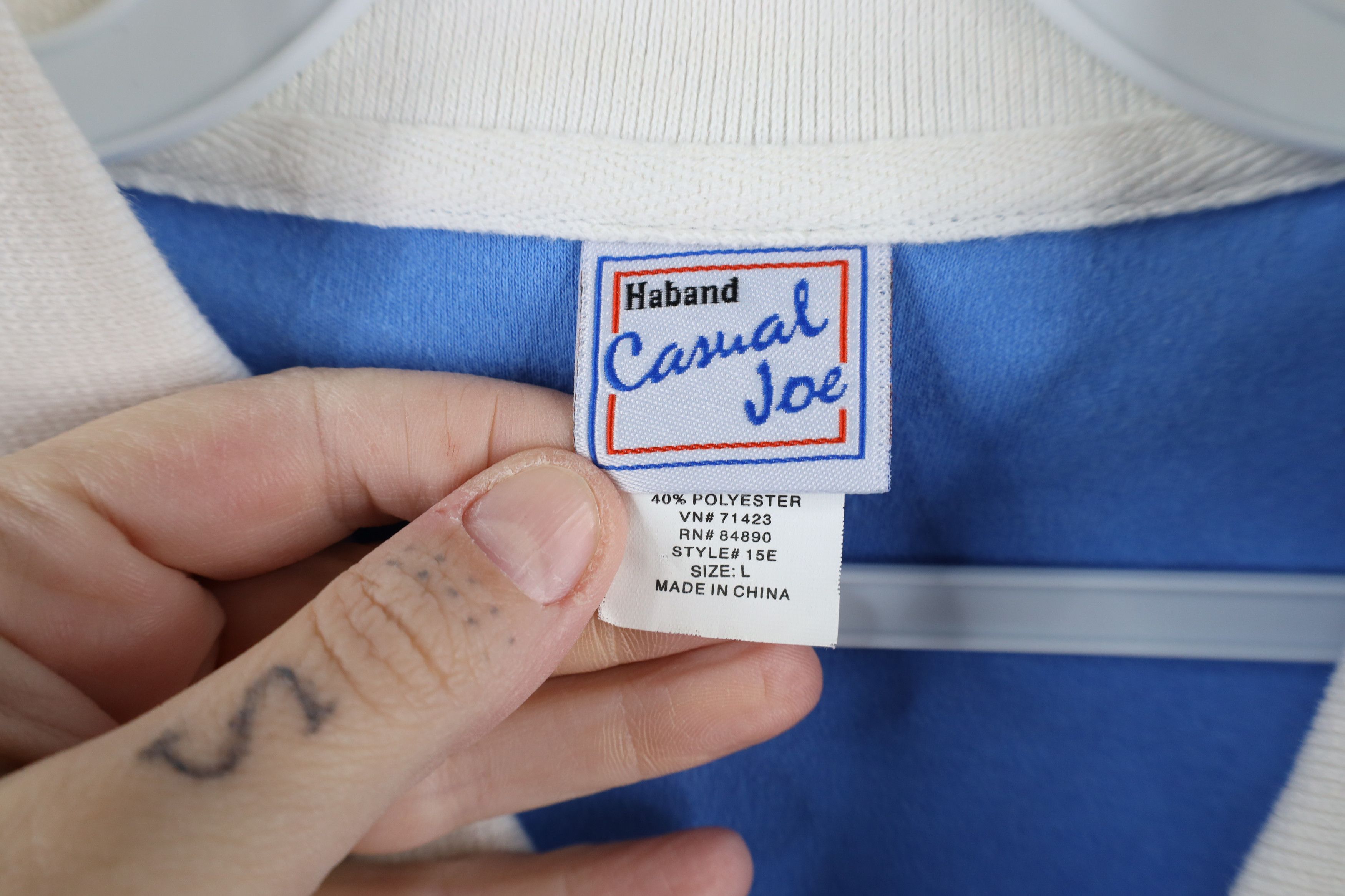 Vintage Vintage 90s Streetwear Block Long Sleeve Rugby Polo Shirt Size US L / EU 52-54 / 3 - 6 Thumbnail