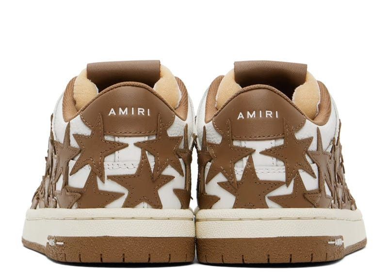 Amiri o1gr1nt0426 Stars Low-Top Sneakers in White/Brown Size US 10 / EU 43 - 3 Thumbnail