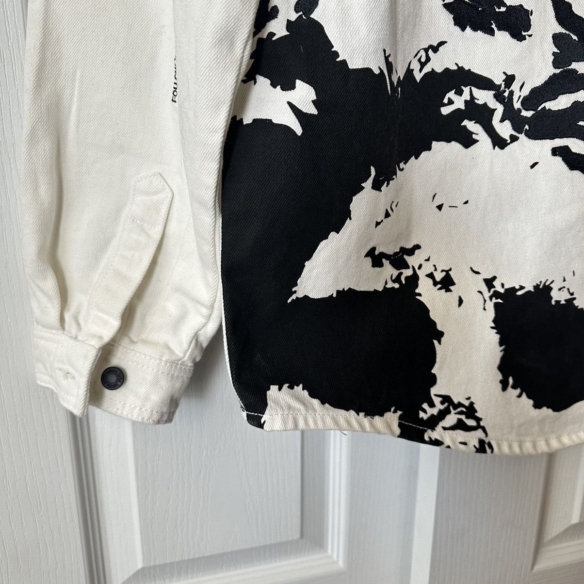 Zara New Zara Embroidered Splatter Denim Overshirt Medium Size US M / EU 48-50 / 2 - 9 Thumbnail