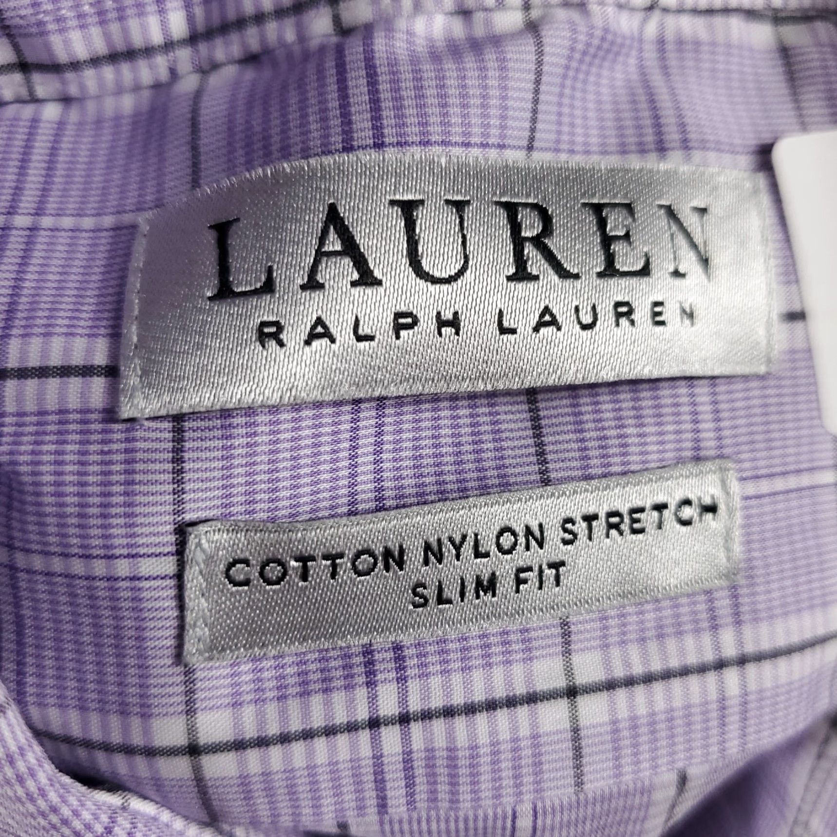 Ralph Lauren Ralph Lauren Button-Up Shirt Mens Large Purple Plaid Stretch Long Sleeve Classic Size US L / EU 52-54 / 3 - 7 Thumbnail