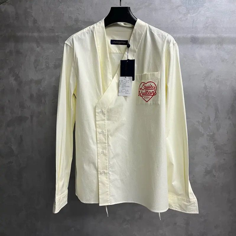 Louis Vuitton Louis Vuitton White Cotton Men's Shirt XL 0089 Size US XL / EU 56 / 4 - 1 Thumbnail