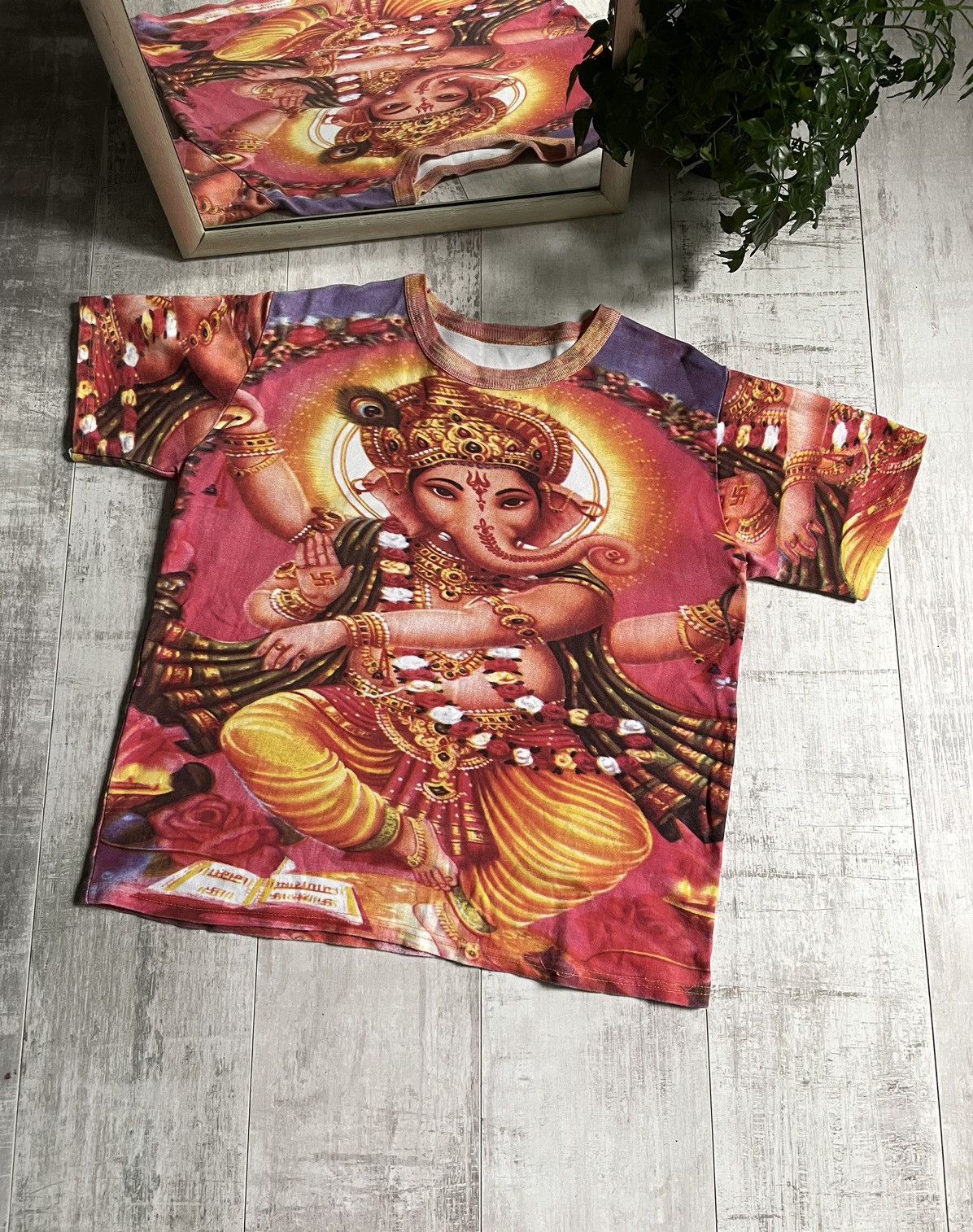 Vintage Vintage 90’s Ganesh Psychedelic T-Shirt Over Printed RARE Size US M / EU 48-50 / 2 - 1 Thumbnail
