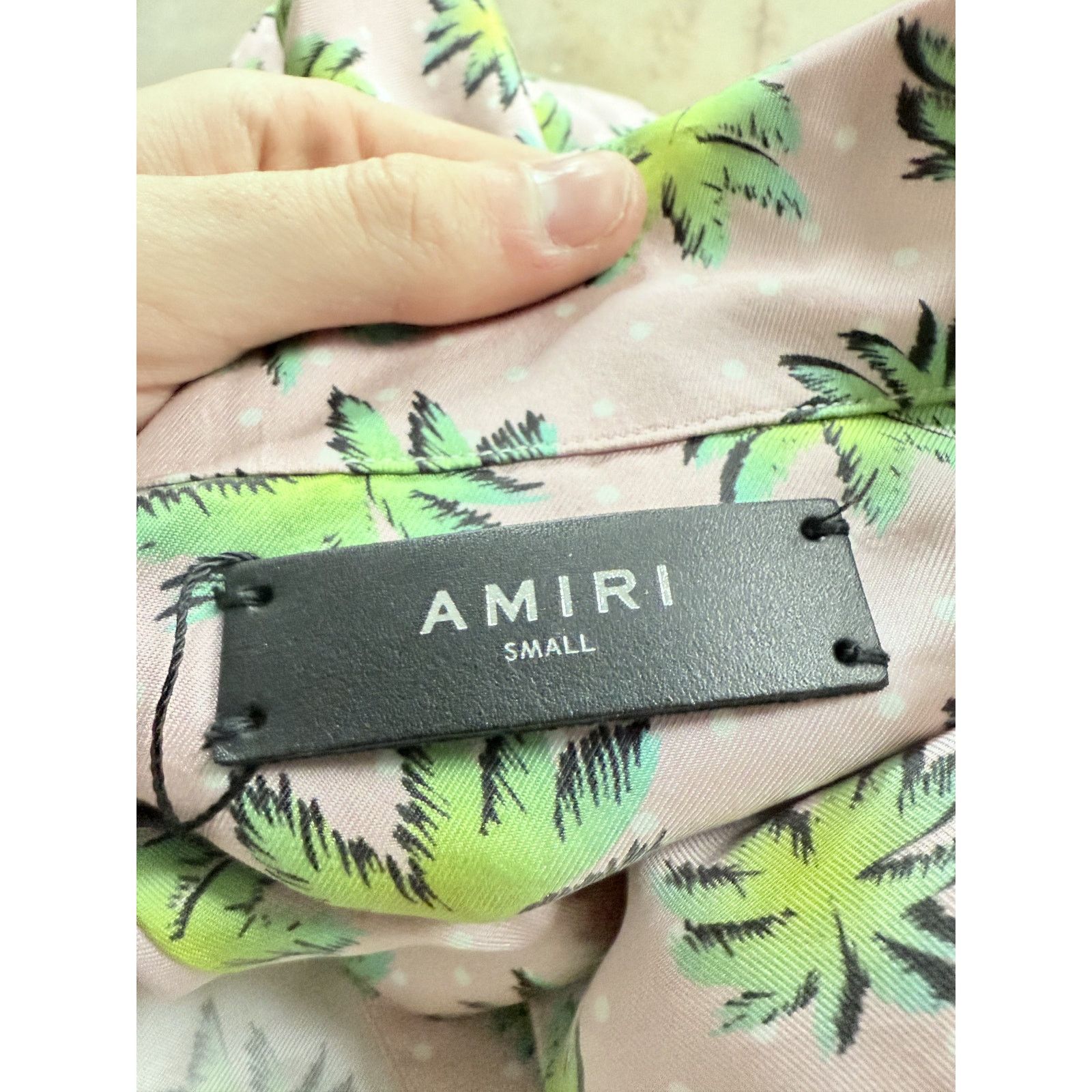 Amiri Amiri Silk Button UP Palm Tree Leopard Split Used Small Size US S / EU 44-46 / 1 - 5 Thumbnail