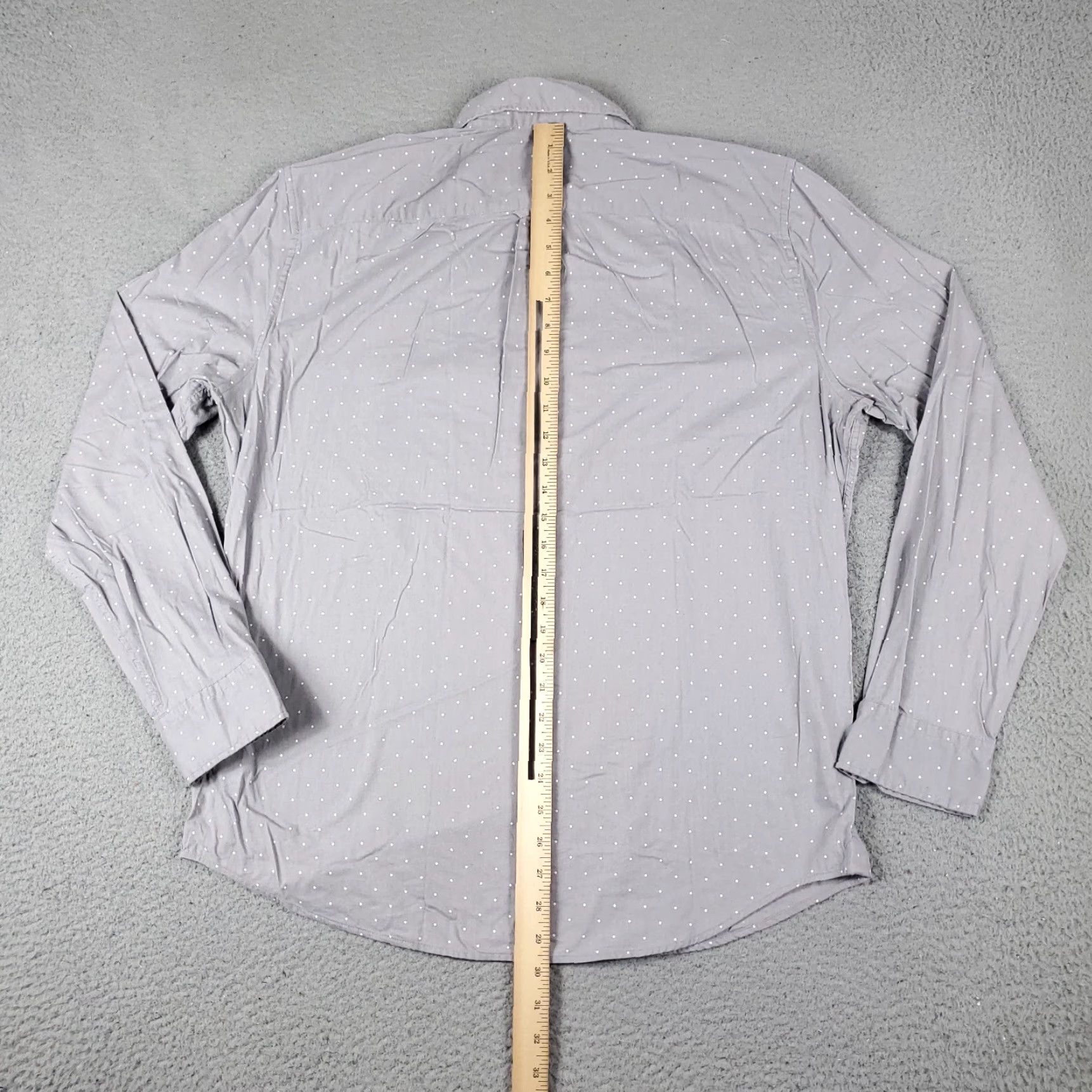 American Eagle Outfitters American Eagle Outfitters Shirt Adult Large Gray Polka Dot Long Sleeve Button-Up Mens Size US L / EU 52-54 / 3 - 3 Thumbnail