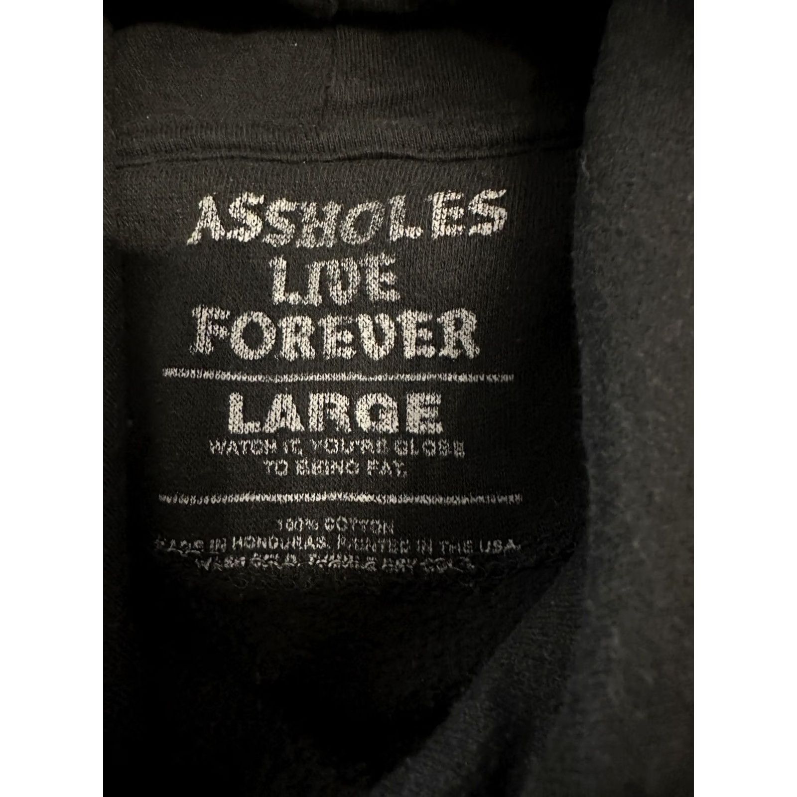 Olive Assholes*s Live Forever ASL Hoodie Sweatshirt Logo Large Black Size US L / EU 52-54 / 3 - 3 Thumbnail