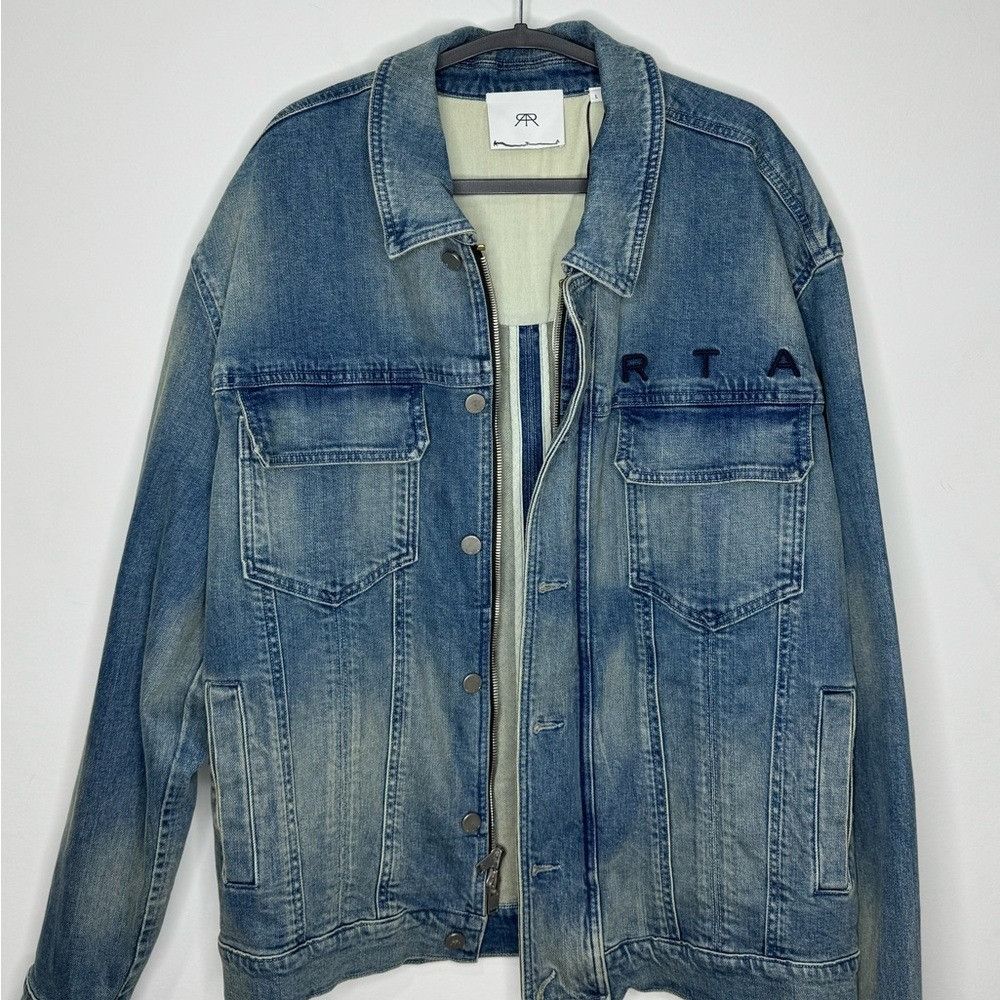 Rta RTA Oversized-Fit Denim Jacket Blue Men’s Size Large Size US L / EU 52-54 / 3 - 2 Thumbnail