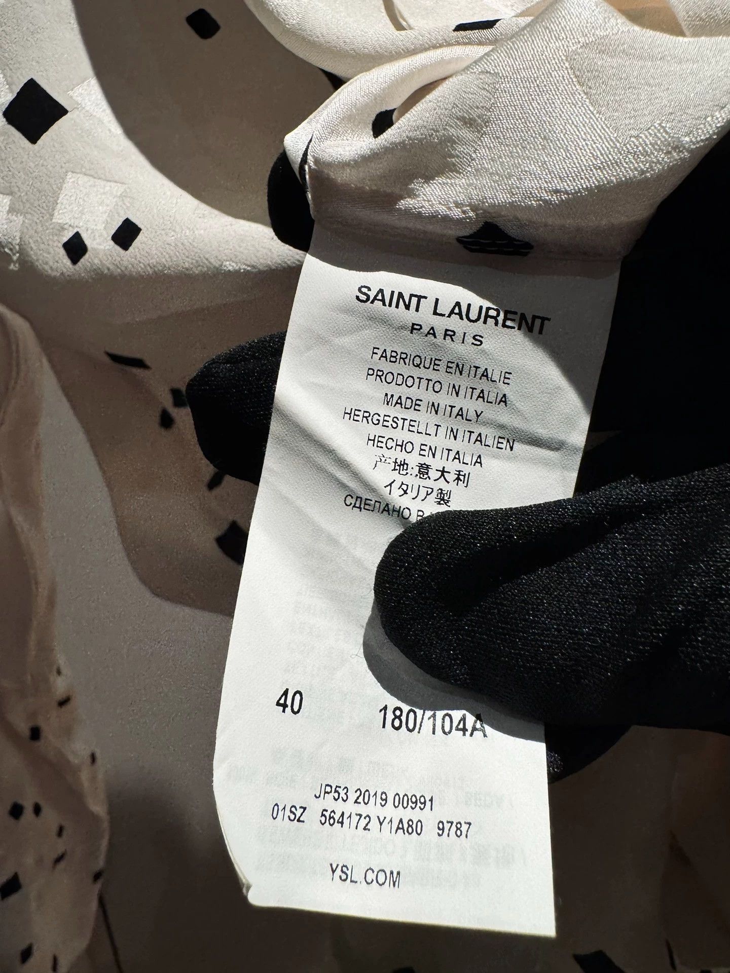 Saint Laurent Paris SLP 20SS Runway color blocked Silk Shirt Size 40 M Size US M / EU 48-50 / 2 - 5 Thumbnail