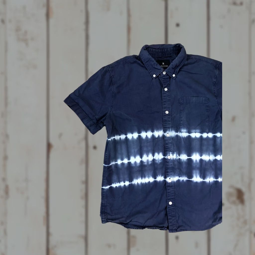 Vintage Roark Revival Shirt Mens M Blue Tie Dye Short Sleeve Button-Down Casual Size US M / EU 48-50 / 2 - 1 Thumbnail