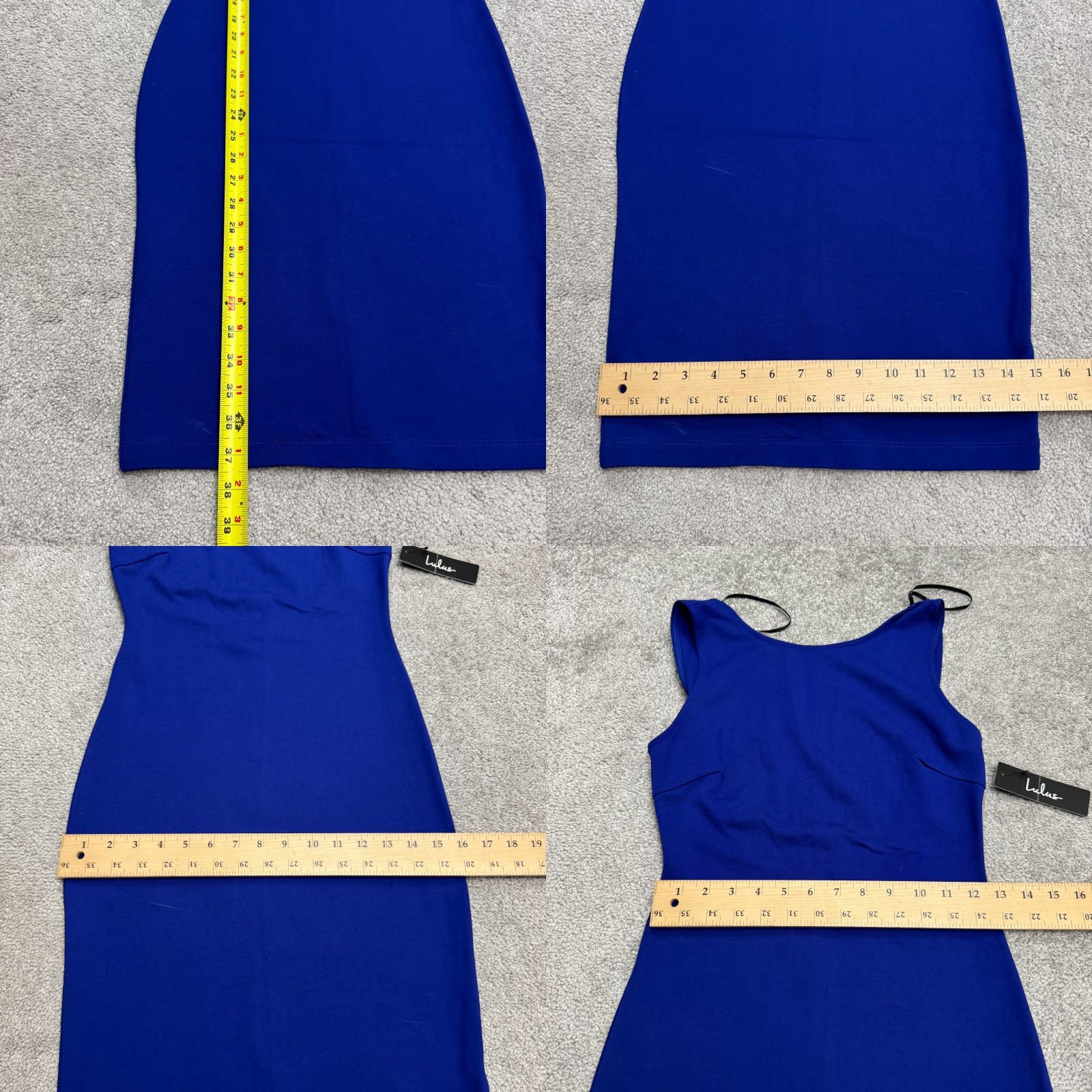 Lulus Lulus Bodycon Sleeveless Scoop Backless Midi Womens Royal Small Blue Stretch NWT Size S / US 4 / IT 40 - 9 Thumbnail