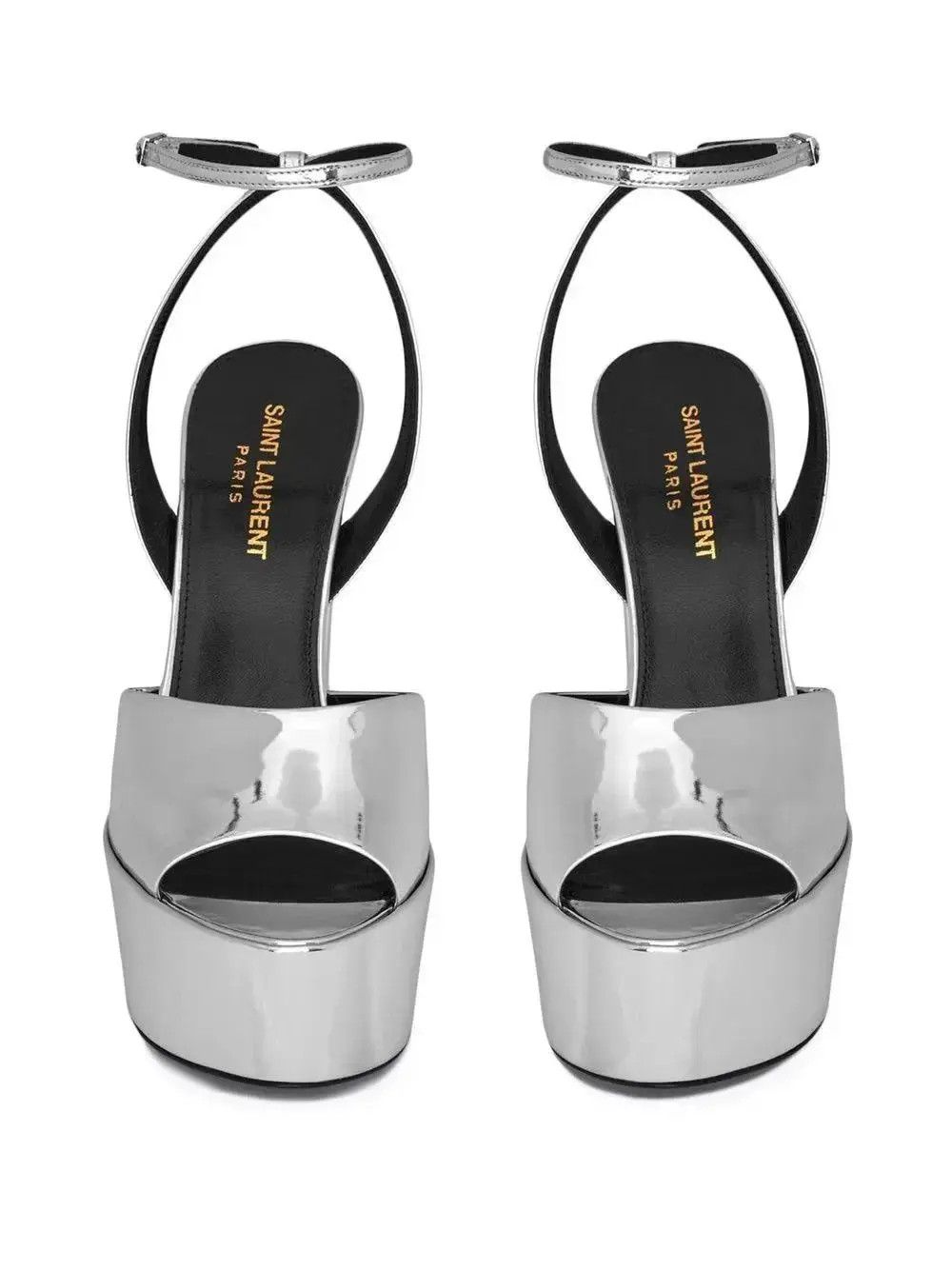 Saint Laurent Paris o1s1wg110425 Jodie Platform Sandals in Reflective Leather Size US 9 / IT 39 - 3 Thumbnail
