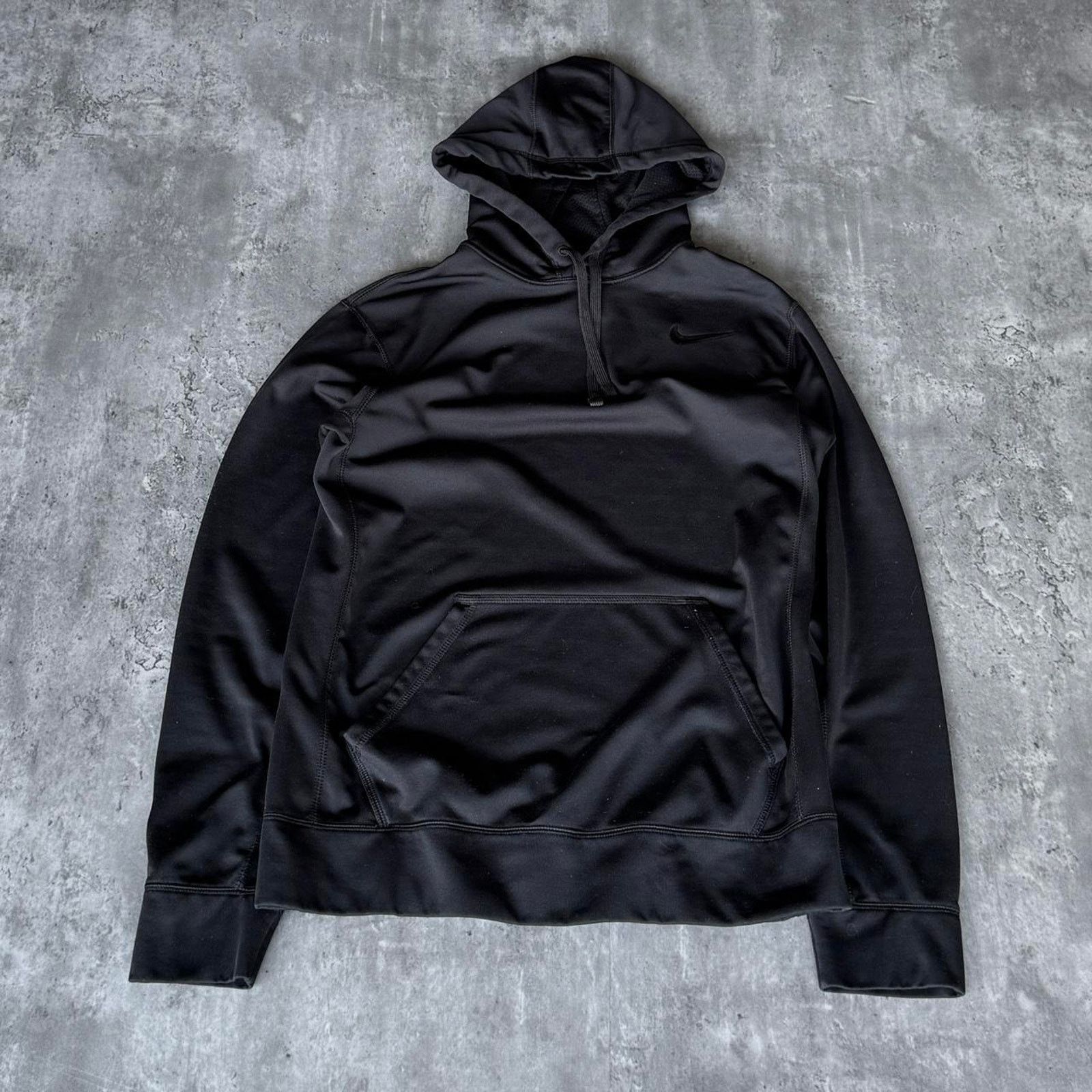 Nike × Nike ACG × Vintage Nike Y2K Tonal Black Technical Grunge Opium Style Hoodie Size US M / EU 48-50 / 2 - 1 Thumbnail