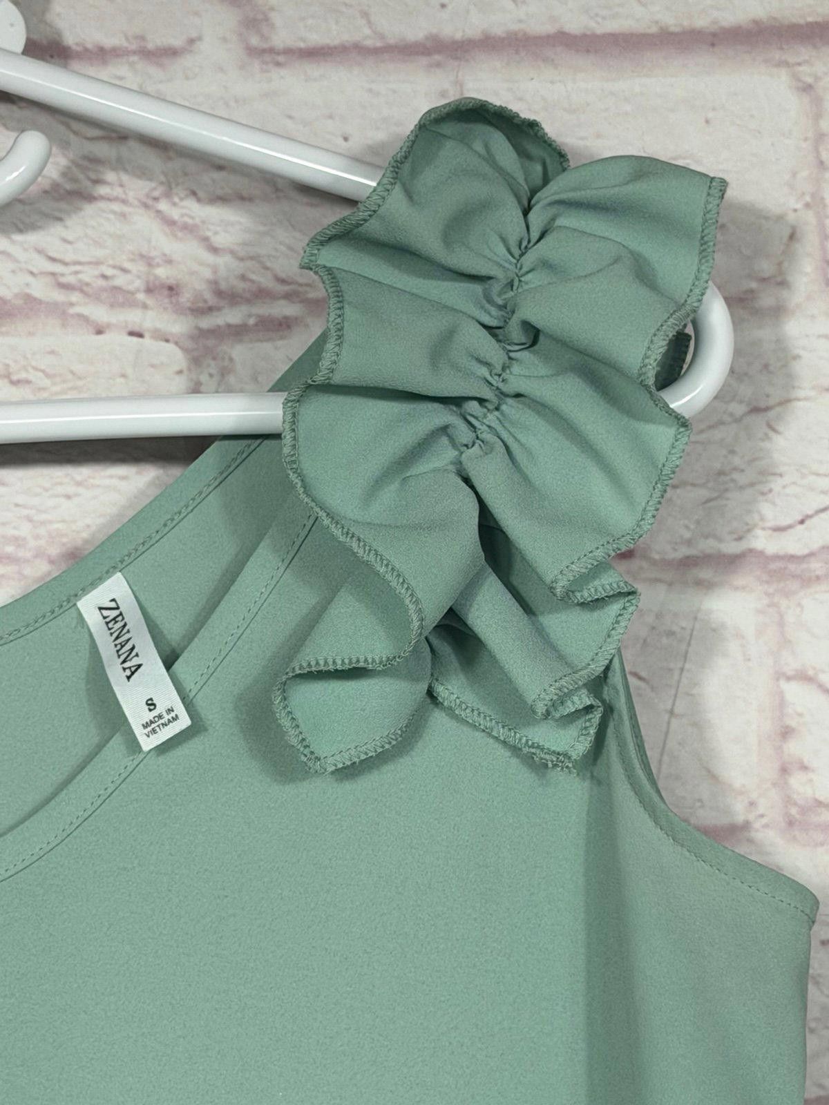 Other Zenana Women's Small Sleeveless Ruffle Shoulder Top Size S / US 4 / IT 40 - 3 Thumbnail