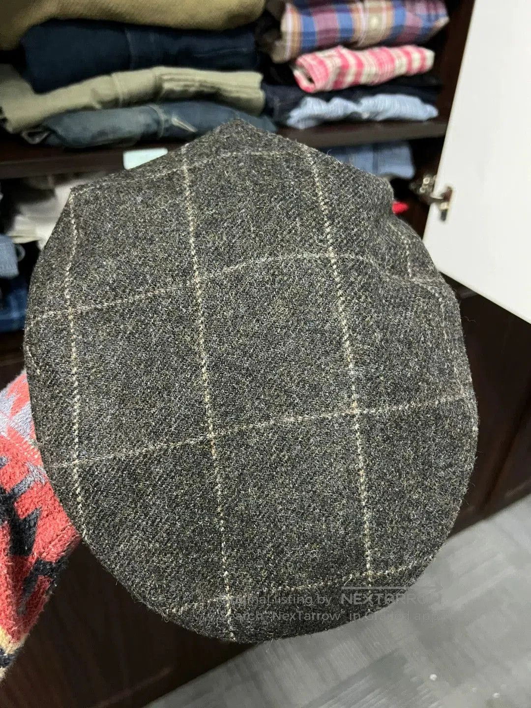 RRL Ralph Lauren gray newsboy cap with plaid pattern. Size ONE SIZE - 4 Thumbnail