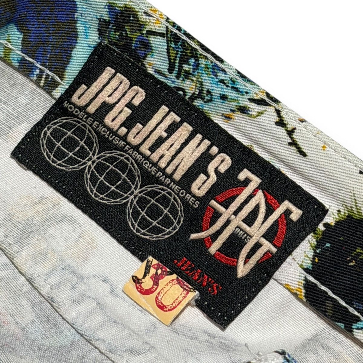 Jean Paul Gaultier SS2000 basquiat artwork denim Size US 30 / EU 46 - 3 Thumbnail
