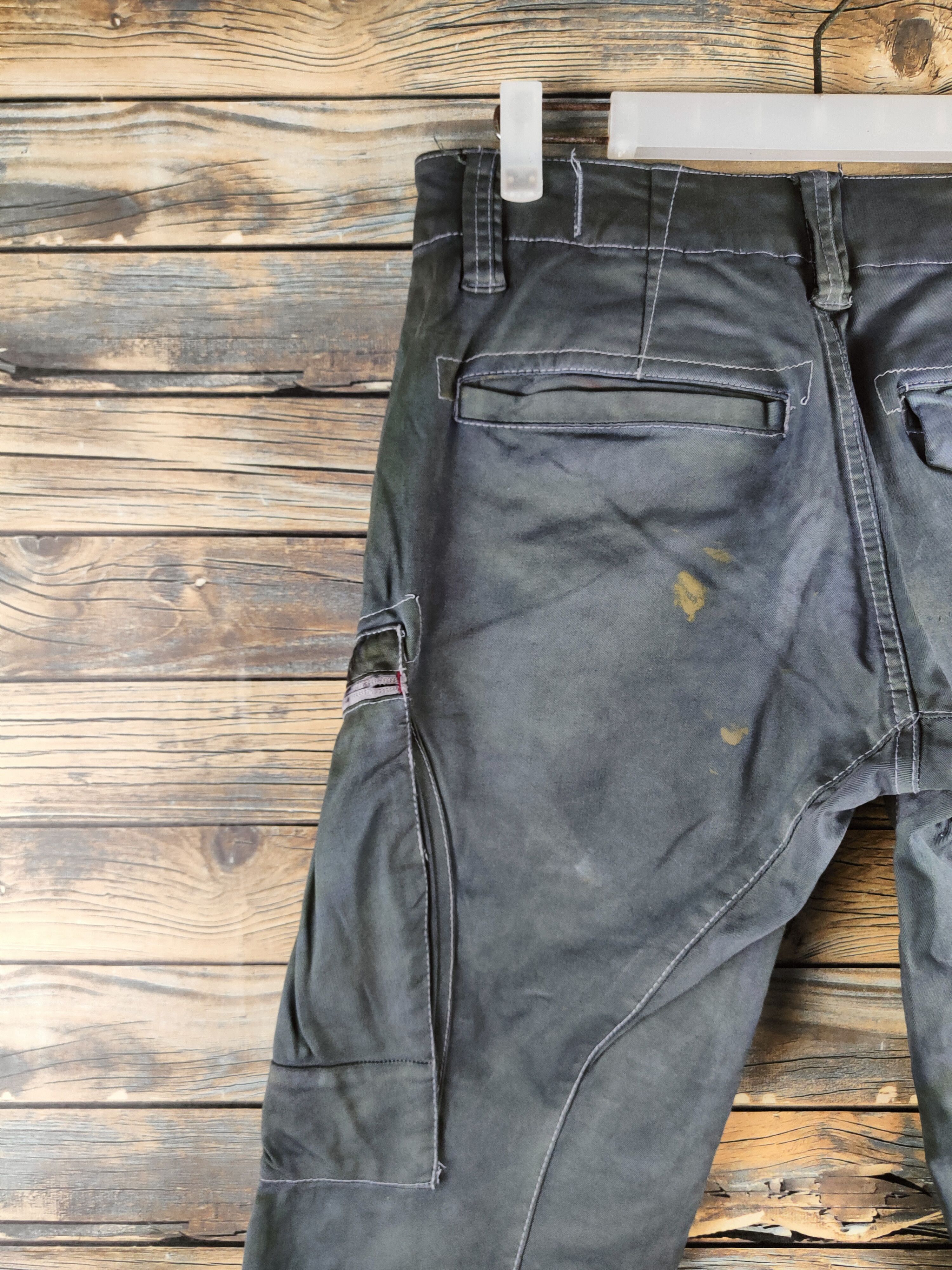 Japanese Brand Genba-Xebec Olive Multipocket Cargo Pants #46-625 Size US 29 - 8 Thumbnail