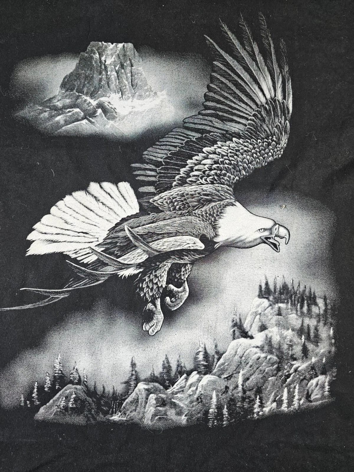 Other Vintage 90s Eagle Canyon Double Sided Graphic Tee Black 2XL Size US L / EU 52-54 / 3 - 5 Thumbnail