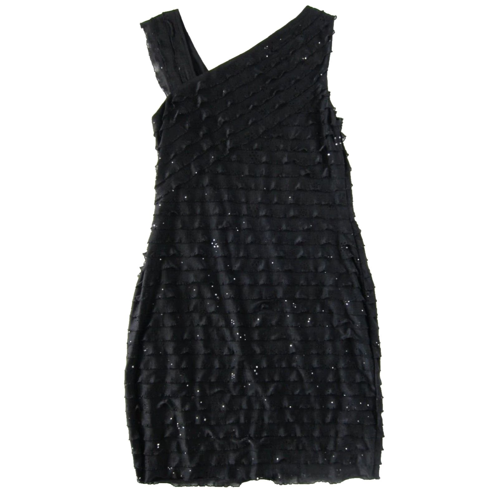 Vintage Robbie Bee Signature Black Stretch Beaded Jewel Layered Tank Dress Large Large Size L / US 10 / IT 46 - 2 Thumbnail