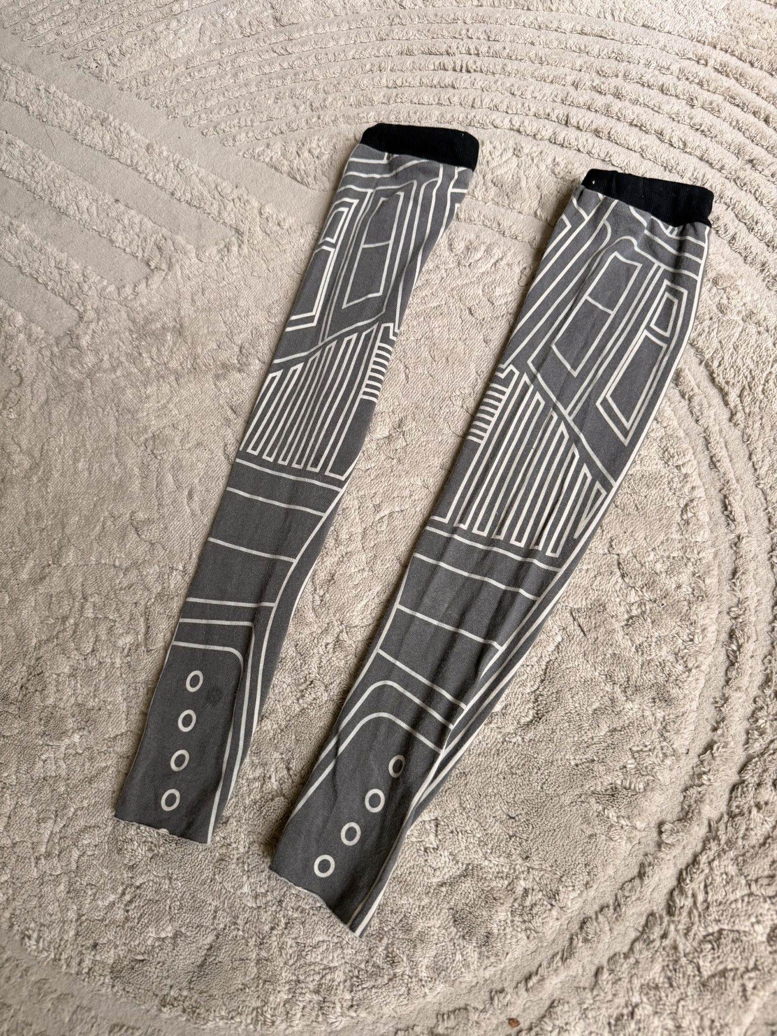 Demobaza Demobaza Grey Graphic Arm Sleeves Size ONE SIZE - 4 Thumbnail