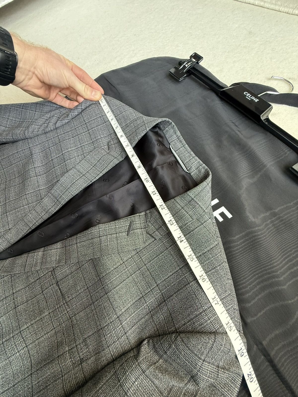 Dior Dior suit gray check pant and jacket Kim Jones era Size 42R - 3 Thumbnail