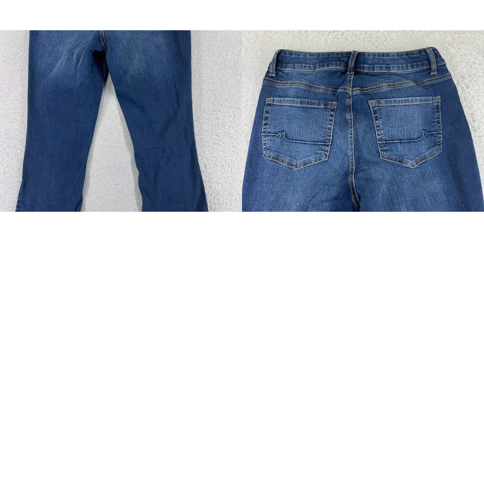 Vintage Maurices Jeans Women 8 Blue Denim Bootcut High Rise 27x30 Regular Stretch Cotton 5-Pocket Zipper Distressed Size 30" / US 8 / IT 44 - 10 Thumbnail