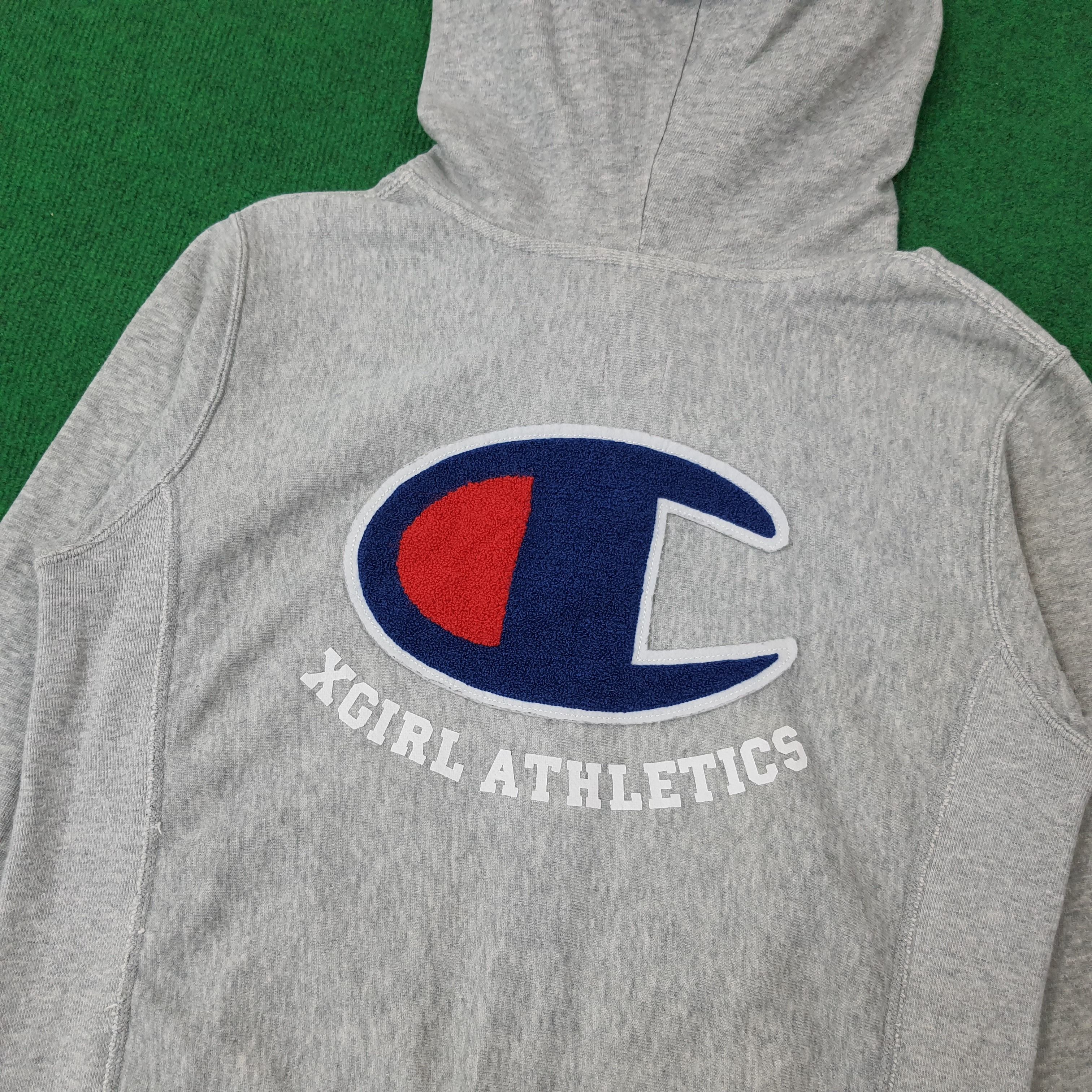 Champion × Japanese Brand × Vintage Vintage Champion x X-Girl Japan Brand Button Jackeylt Hoodie Size US S / EU 44-46 / 1 - 2 Thumbnail