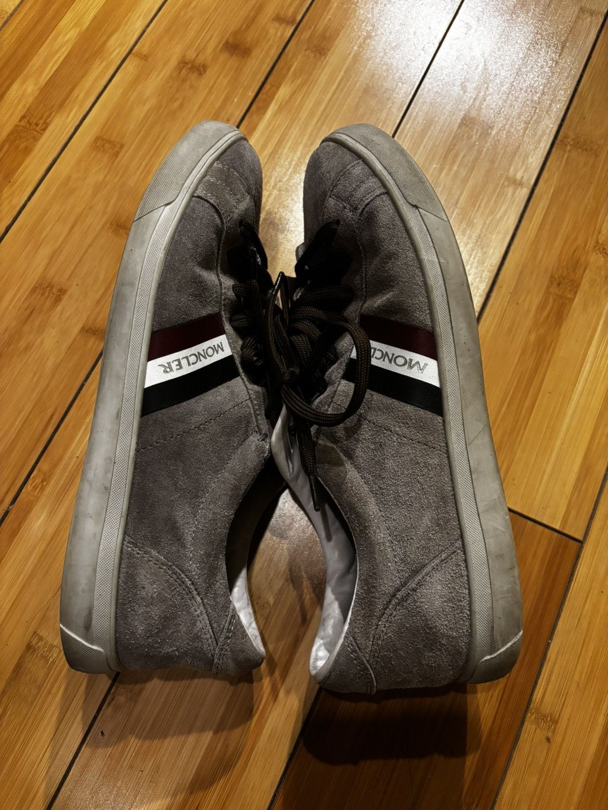 Moncler Men’s gray suede sneakers.mf0703 Size US 7 / EU 40 - 8 Thumbnail