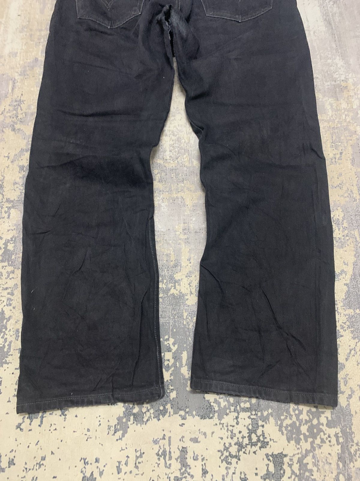 Levi's Size 40x31.5 Vintage 90s Levi's 501 Super Black Jeans Size US 40 / EU 56 - 8 Thumbnail
