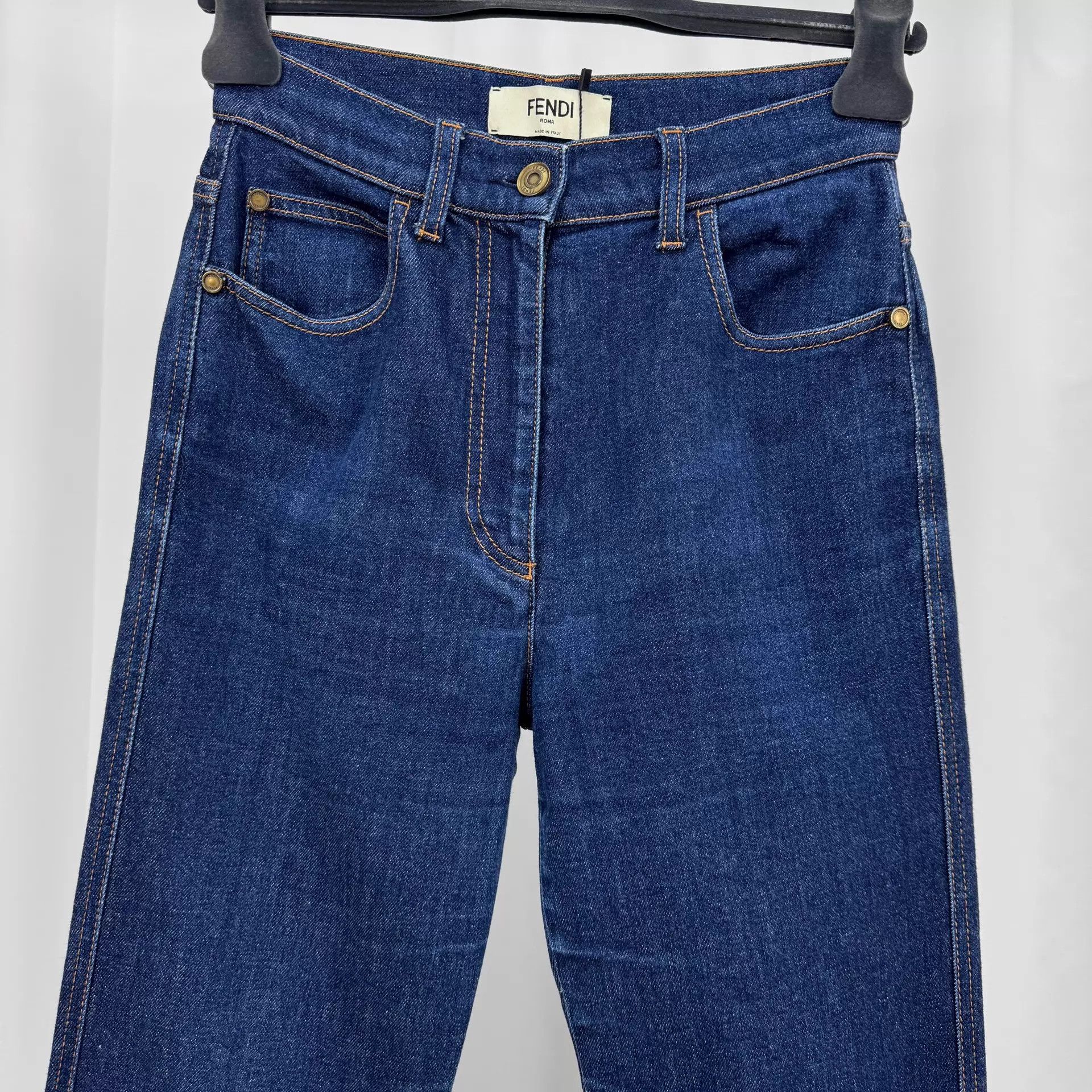 Fendi Fendi FF logo print washed jeans 40W 99 New Size 27" / US 4 / IT 40 - 3 Thumbnail
