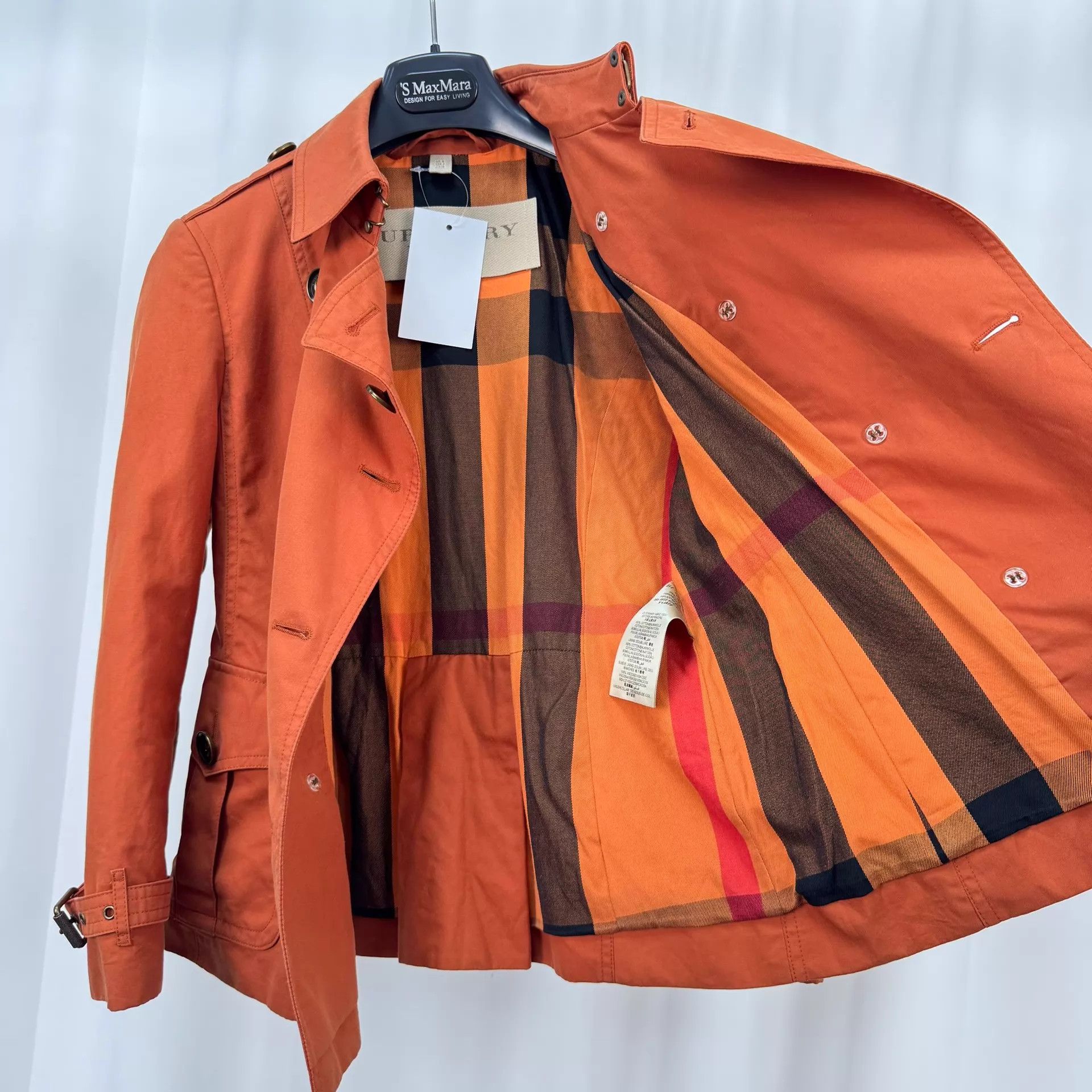 Burberry Burberry DB Check Lined Trench Coat UK4 98 New Size XS / US 0-2 / IT 36-38 - 5 Thumbnail