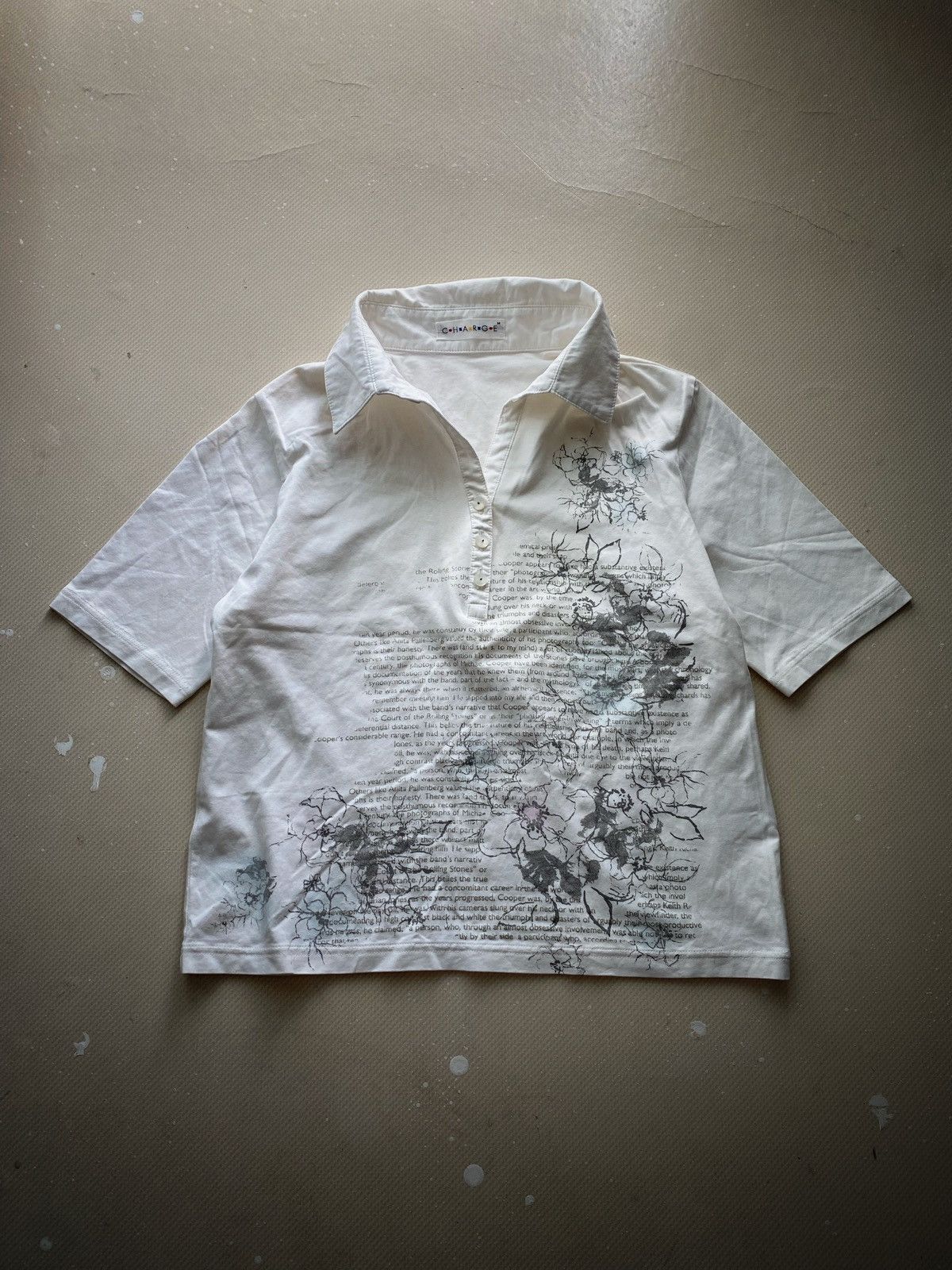 Japanese Brand Charge japanese poem flowers button up archive polo Size M / US 6-8 / IT 42-44 - 1 Thumbnail