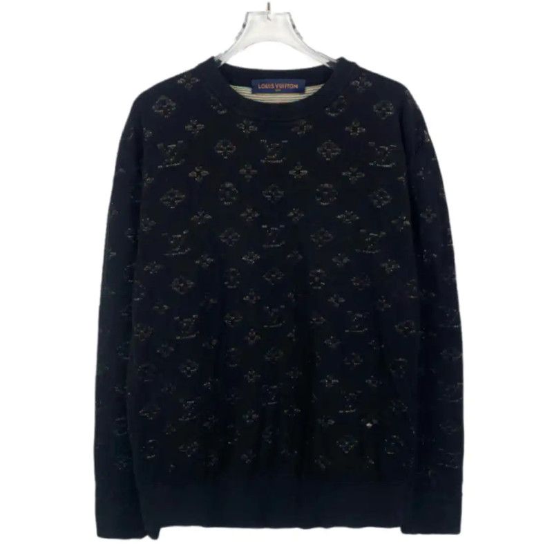 Louis Vuitton Louis Vuitton Black Men's Sweater Size M 0089 Size US M / EU 48-50 / 2 - 1 Thumbnail