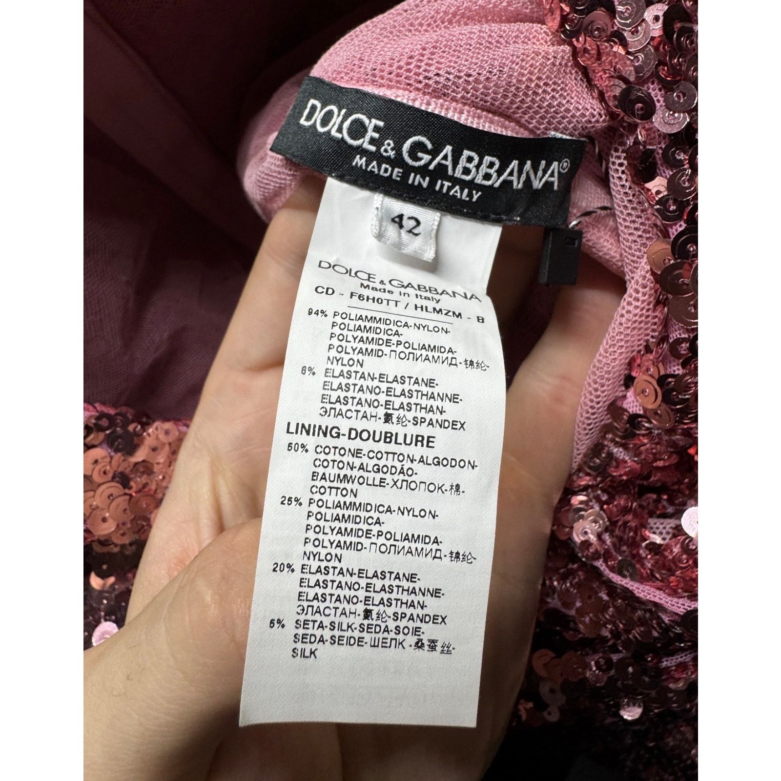 Dolce & Gabbana Dolce & Gabbana Pink Sequin Dress - Size M/IT42 Size M / US 6-8 / IT 42-44 - 5 Thumbnail