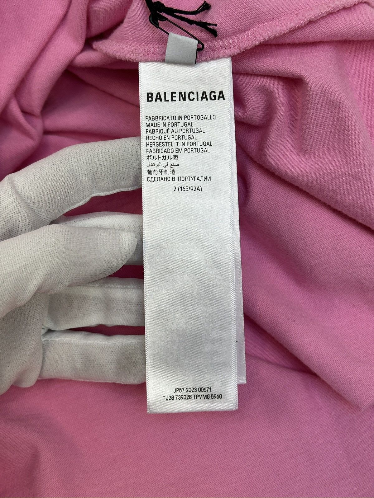 Balenciaga Balenciaga Off Shore Tee Shirt Pink Size US L / EU 52-54 / 3 - 7 Thumbnail