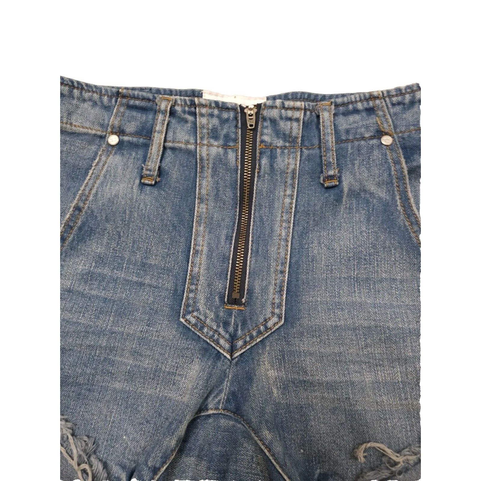 One Teaspoon One Teaspoon Super Freaks Zip-Up Drop Crotch Low 27 W 31 Size 27" / US 4 / IT 40 - 5 Thumbnail