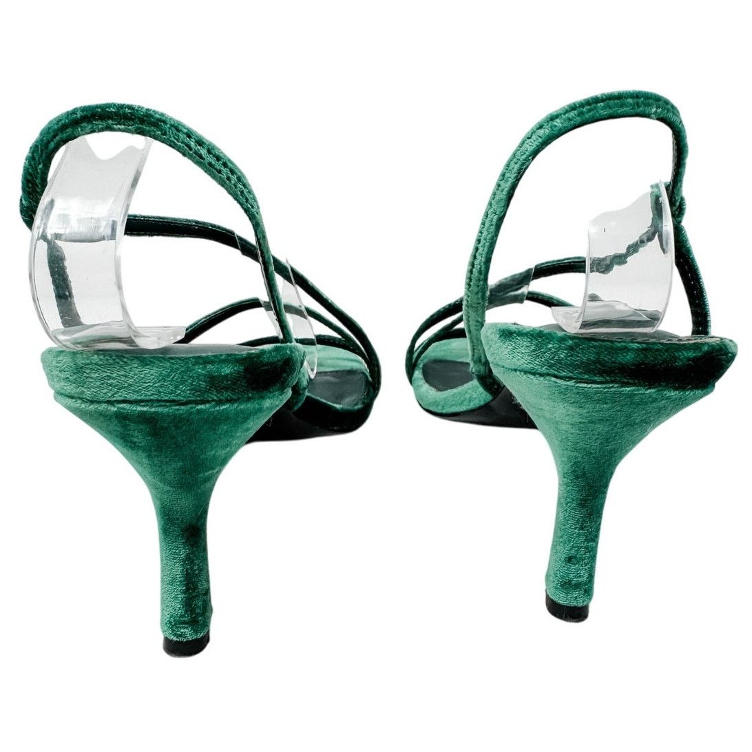 Reformation Reformation Marylou Velvet Slingback Sandals green size 7.5 Size US 7.5 / IT 37.5 - 6 Thumbnail