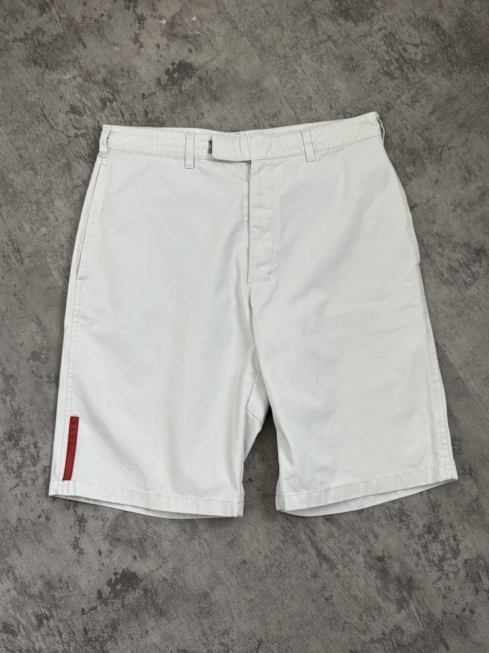 Prada Prada Linea Rossa Red Tab Cotton Shorts Size US 30 / EU 46 - 2 Thumbnail
