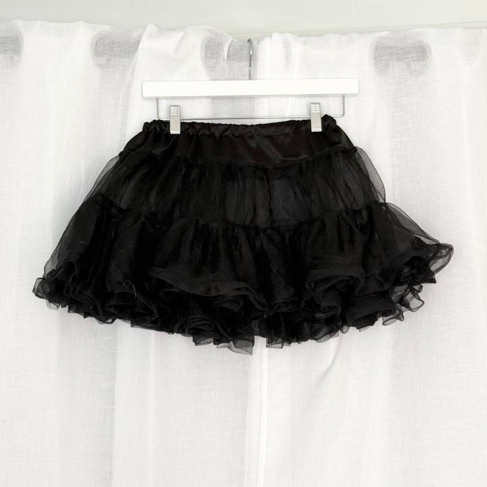 Other ✿ sheer black ruffle mini skirt ✿ Size 29" - 2 Thumbnail