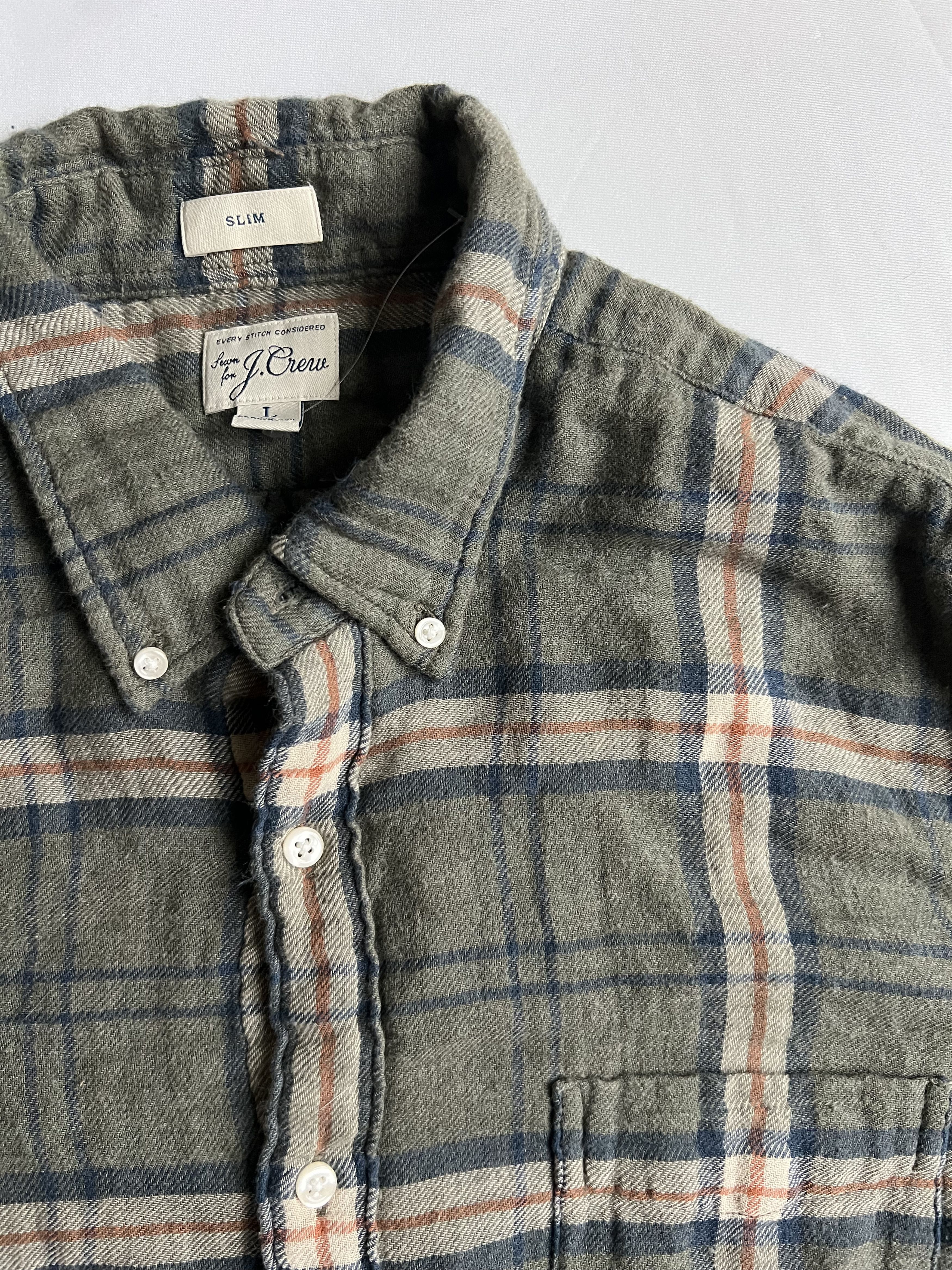 J.Crew J. Crew Flannel Double-Sided Work shirt large slim fit $98 Size US L / EU 52-54 / 3 - 1 Thumbnail