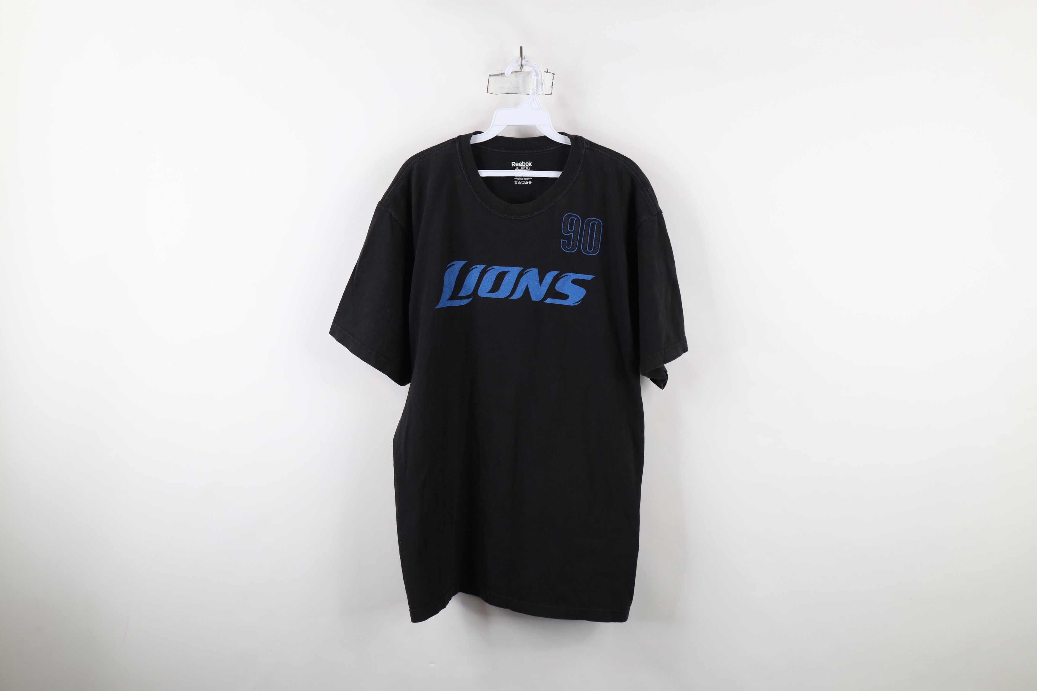 Reebok × Vintage Vintage Reebok Ndamukong Lions Football T-Shirt Black #90 Size US XXL / EU 58 / 5 - 1 Thumbnail