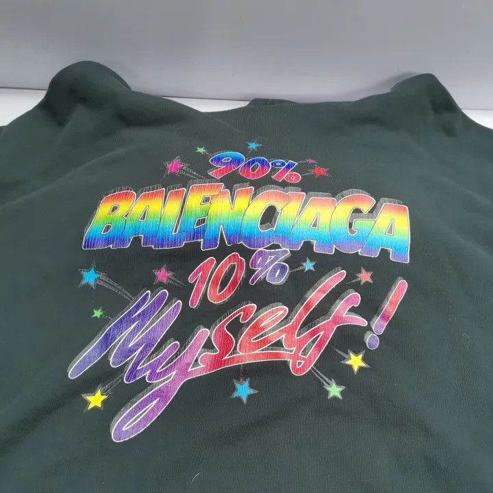 Balenciaga Balenciaga Balenciaga Black Colorful Logo Distressed Hoodi Size US M / EU 48-50 / 2 - 1 Thumbnail