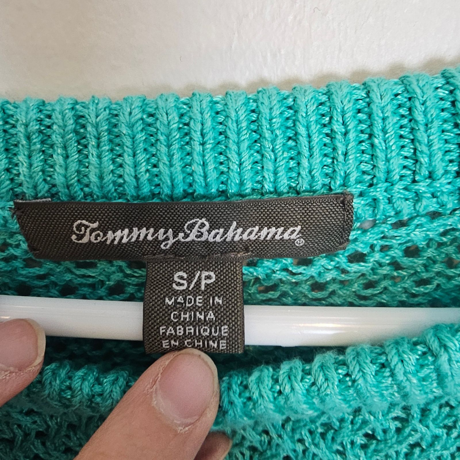 Tommy Bahama Tommy Bahama Womens Open Knit Sweater Size S Green Coastal Size S / US 4 / IT 40 - 7 Thumbnail