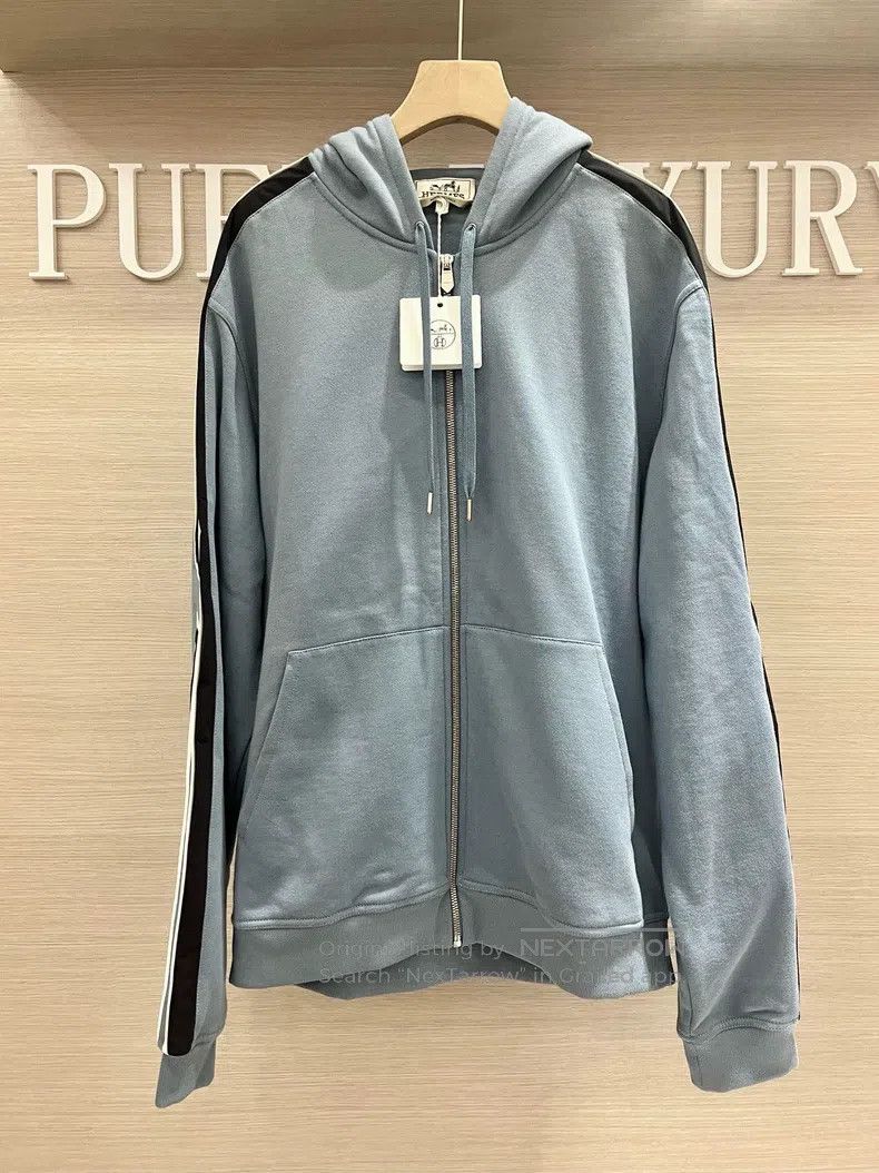 Hermes Hermes Solid Color Striped Decoration Drawstring Casual Zi Size US L / EU 52-54 / 3 - 3 Thumbnail