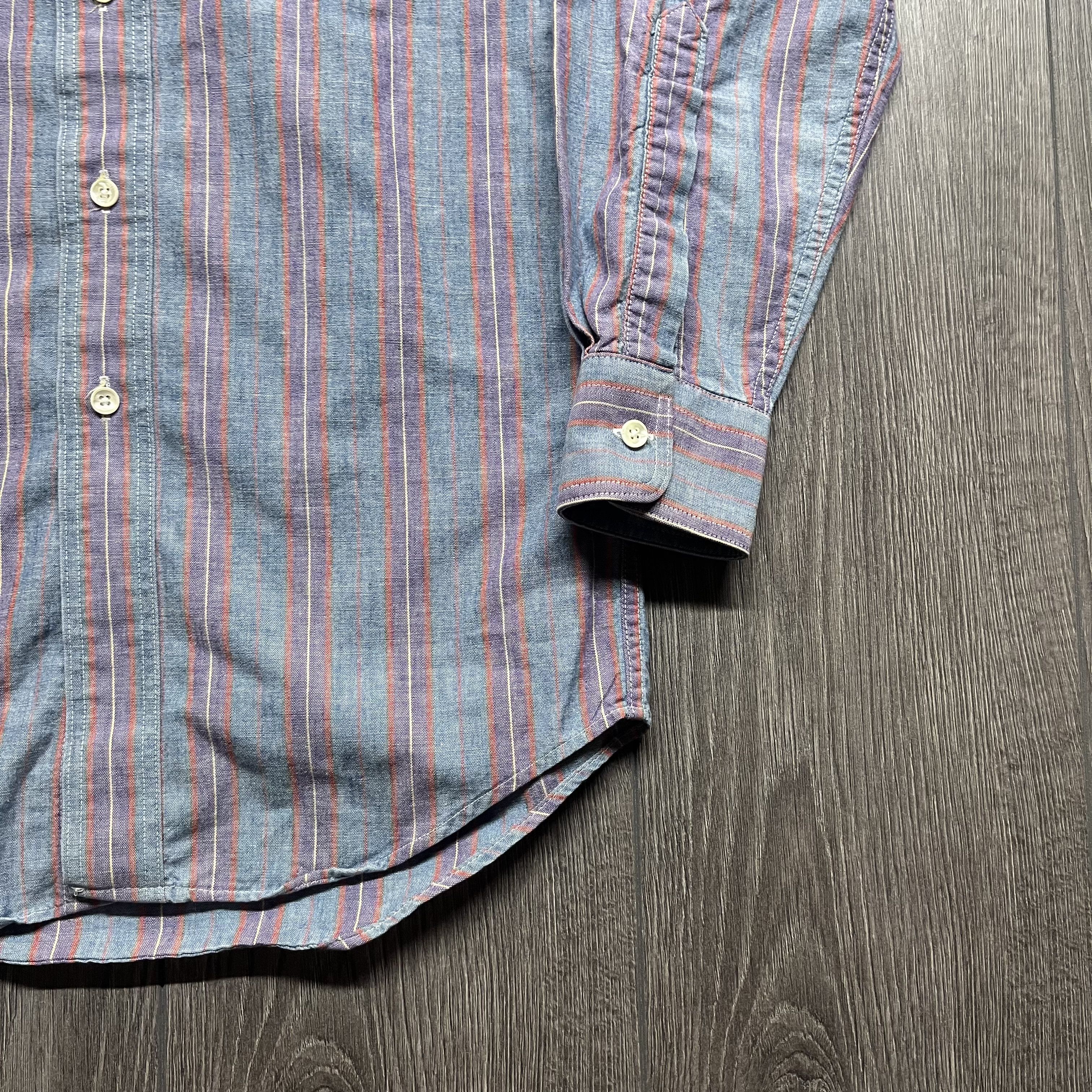 L.L. Bean × Vintage Vintage LL Bean 1990s Striped Button Down Shirt X Small Size US XS / EU 42 / 0 - 3 Thumbnail