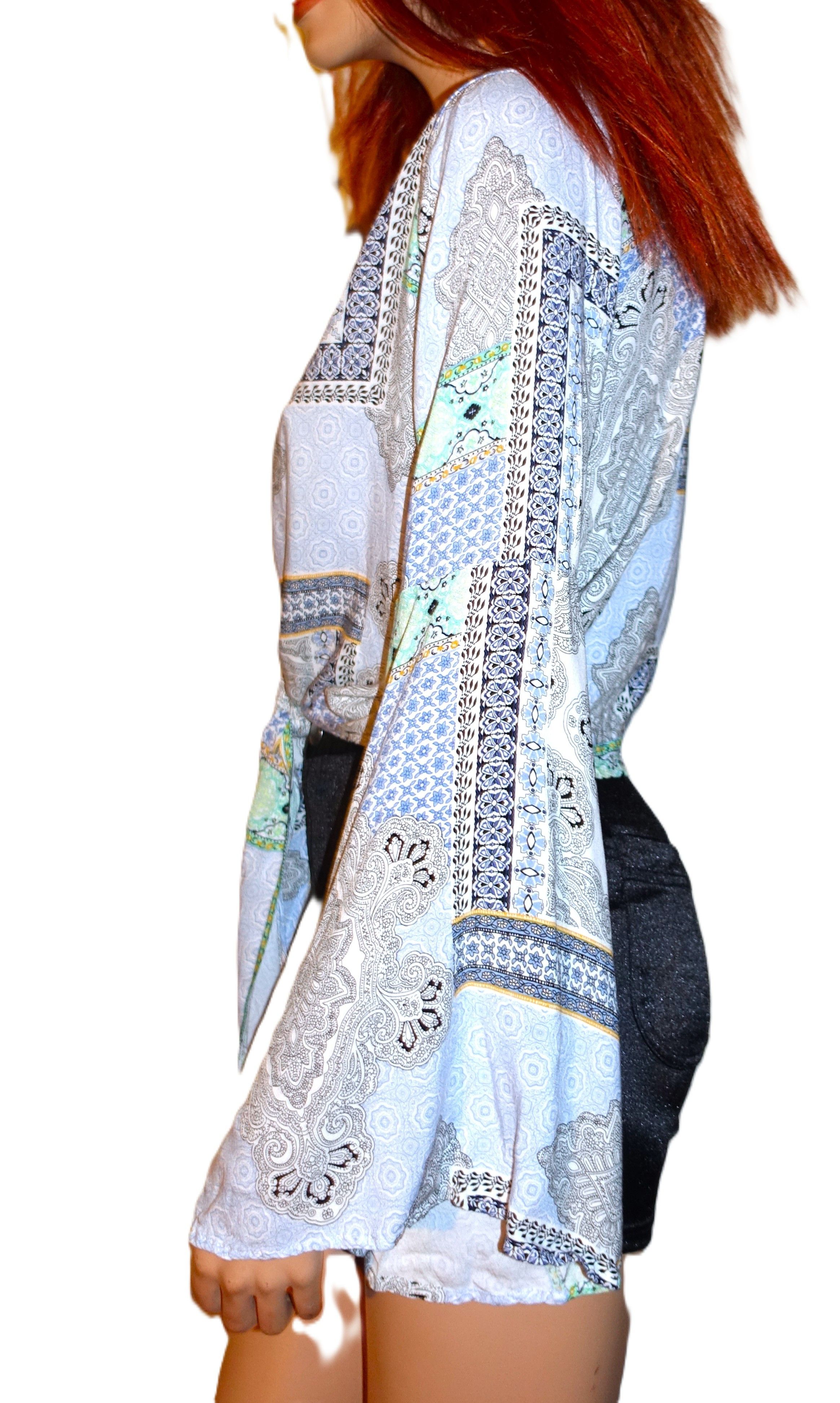 Other Altar'd State Boho Bell Sleeve Tie Blouse S Size S / US 4 / IT 40 - 4 Thumbnail