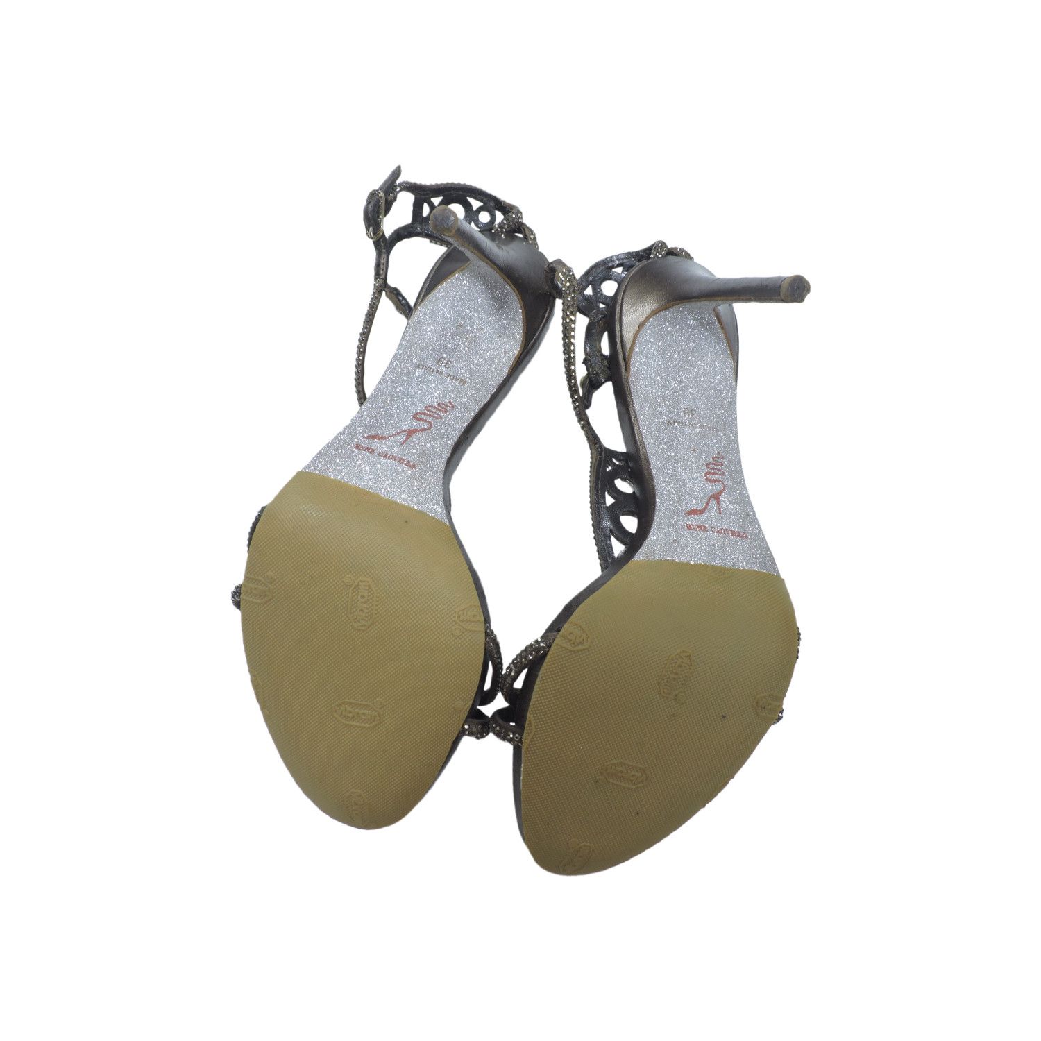 Rene Caovilla RENE CAOVILLA GLITTER VIBRAM HEELS Size US 9 / IT 39 - 4 Thumbnail